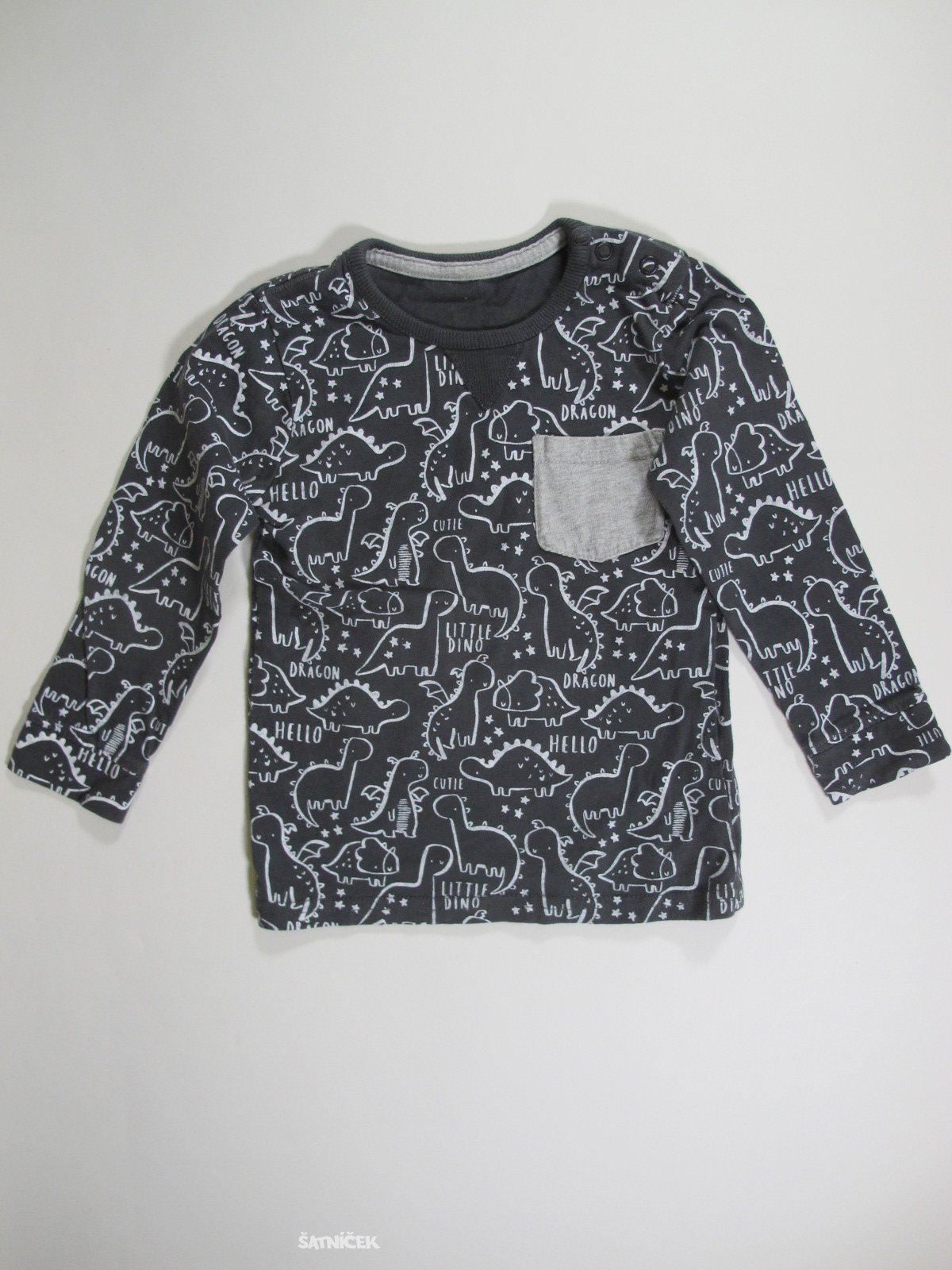 Triko dl.rukáv pro kluky s dinosaury  secondhand