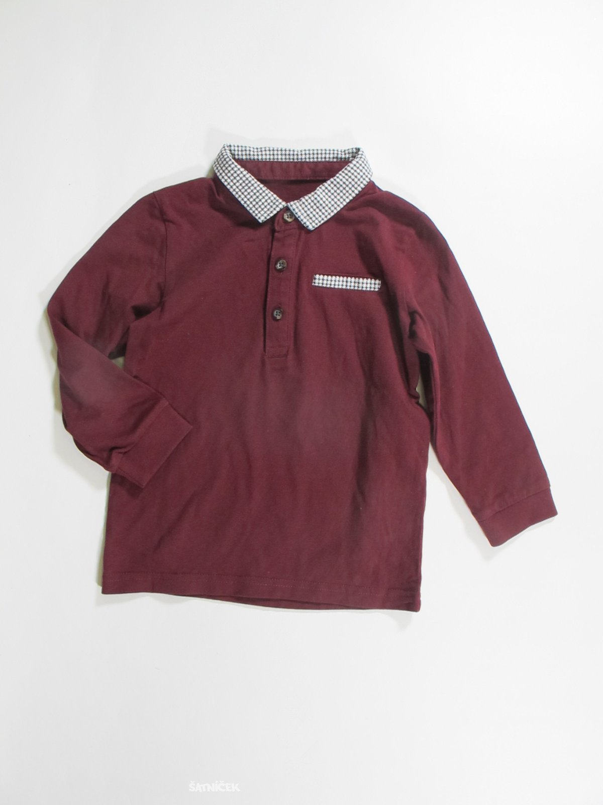 Triko dl.rukáv pro kluky vínové  secondhand