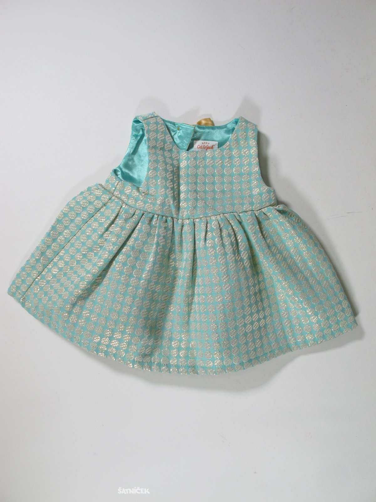 Šaty zeleno zlaté  pro holky secondhand