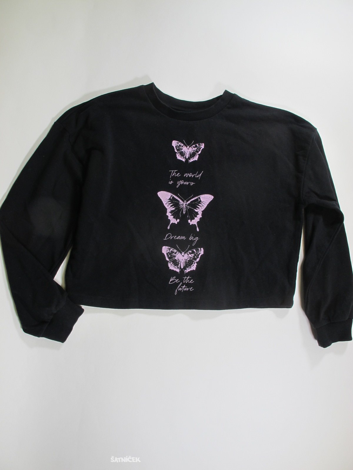 Černá mikina pro holky crop secondhand