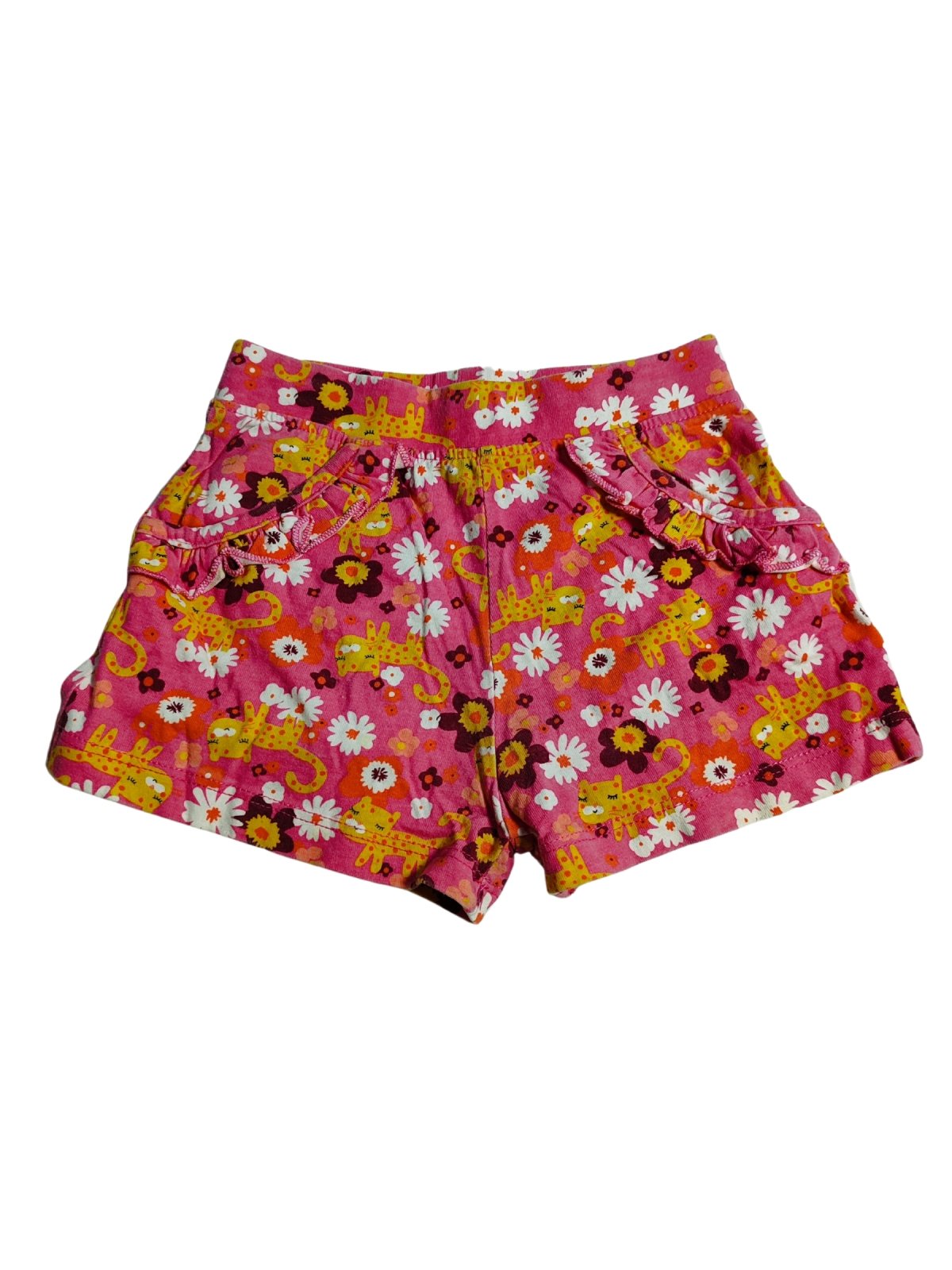 Kraťasy růžové s gepardy secondhand