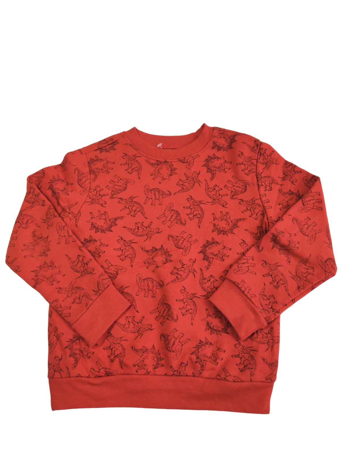 Červená mikina s dinosaury pro kluky outlet