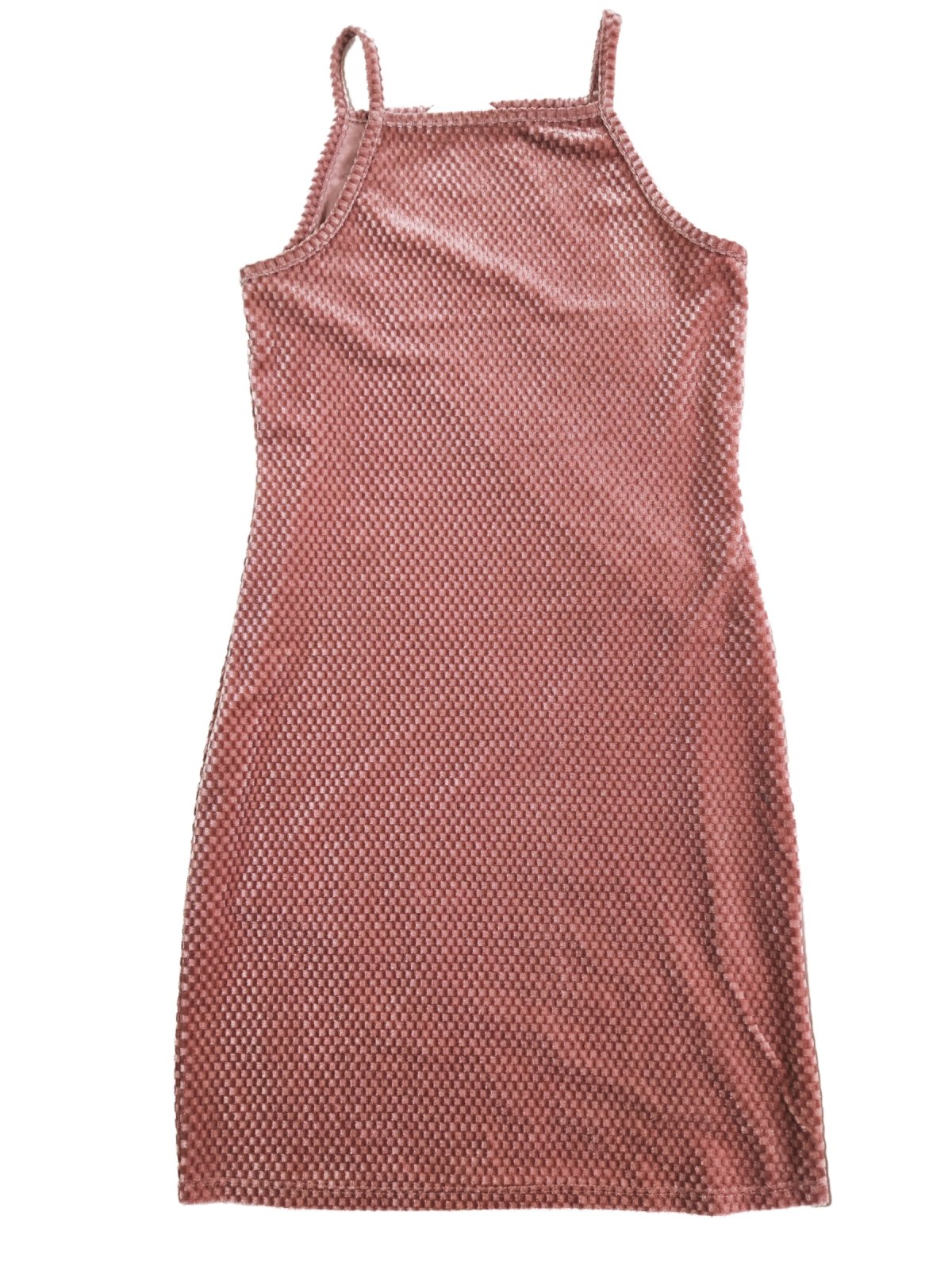 Růžové šaty na ramínkách se vzorem secondhand