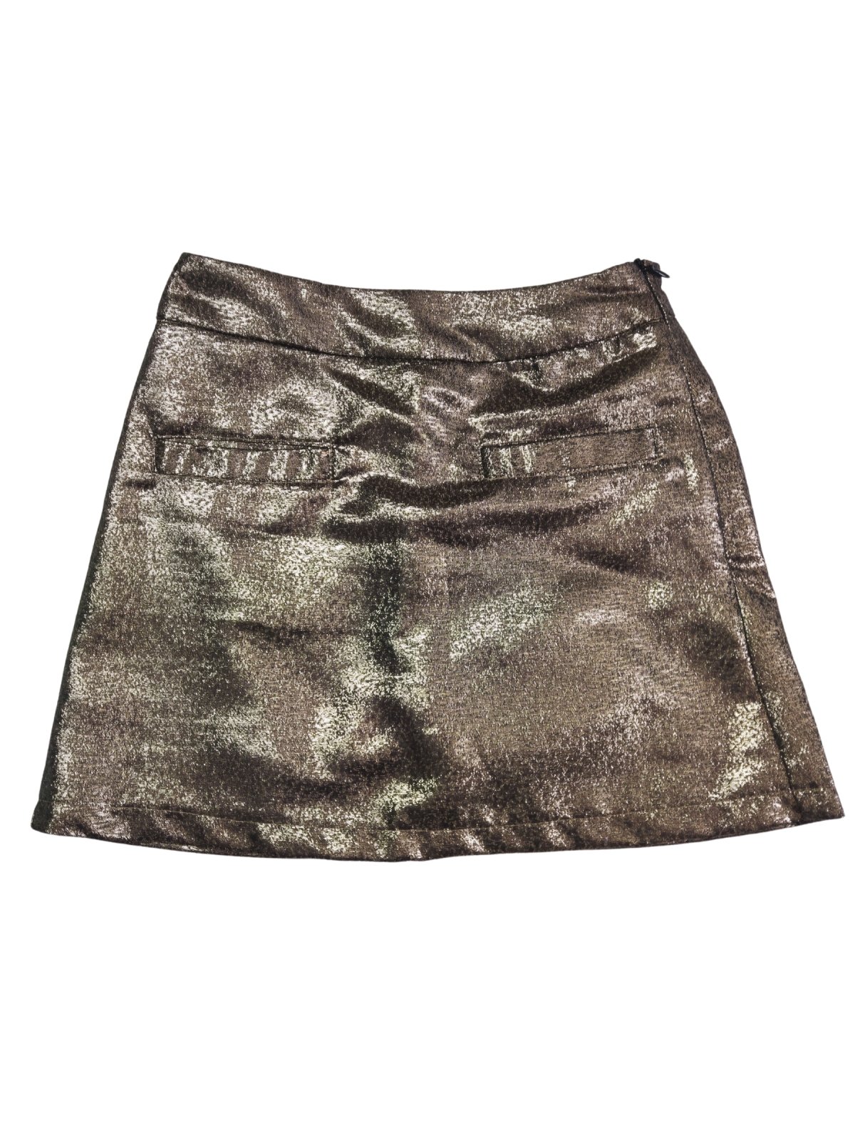 Černo-zlatá sukně se zapínáním na zip outlet