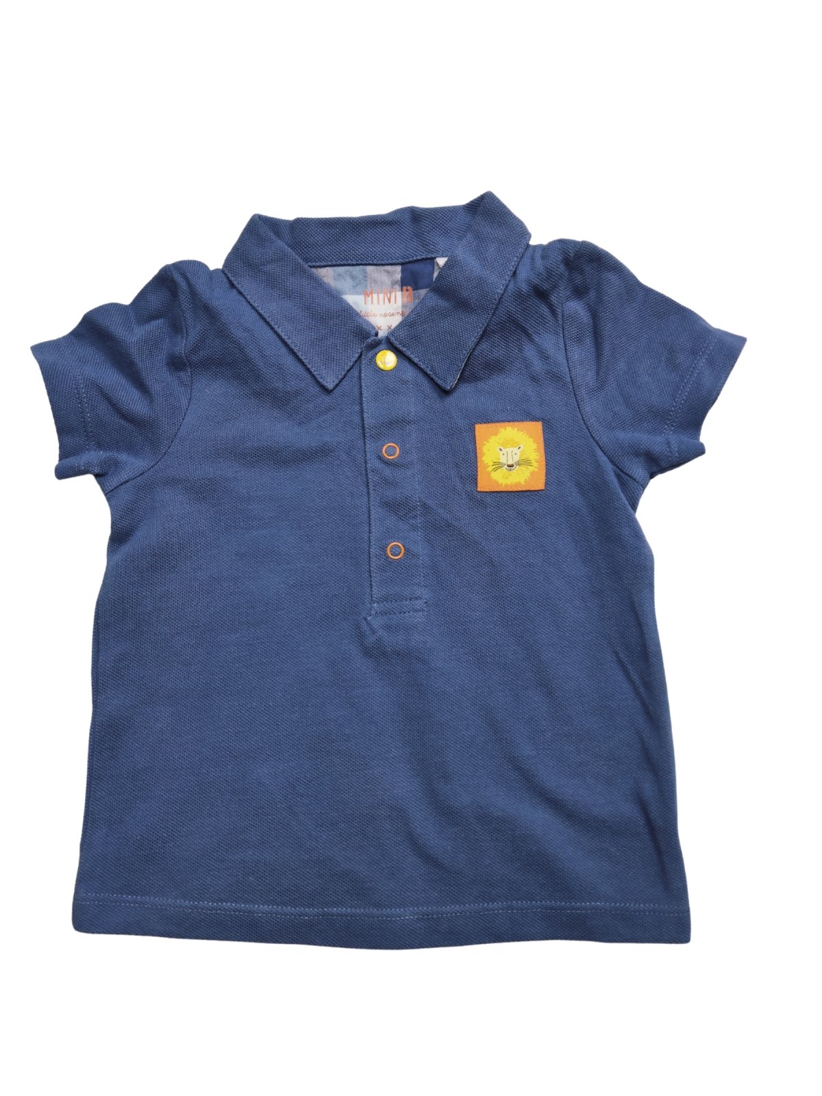 Modré triko krátké s límečkem pro kluky outlet