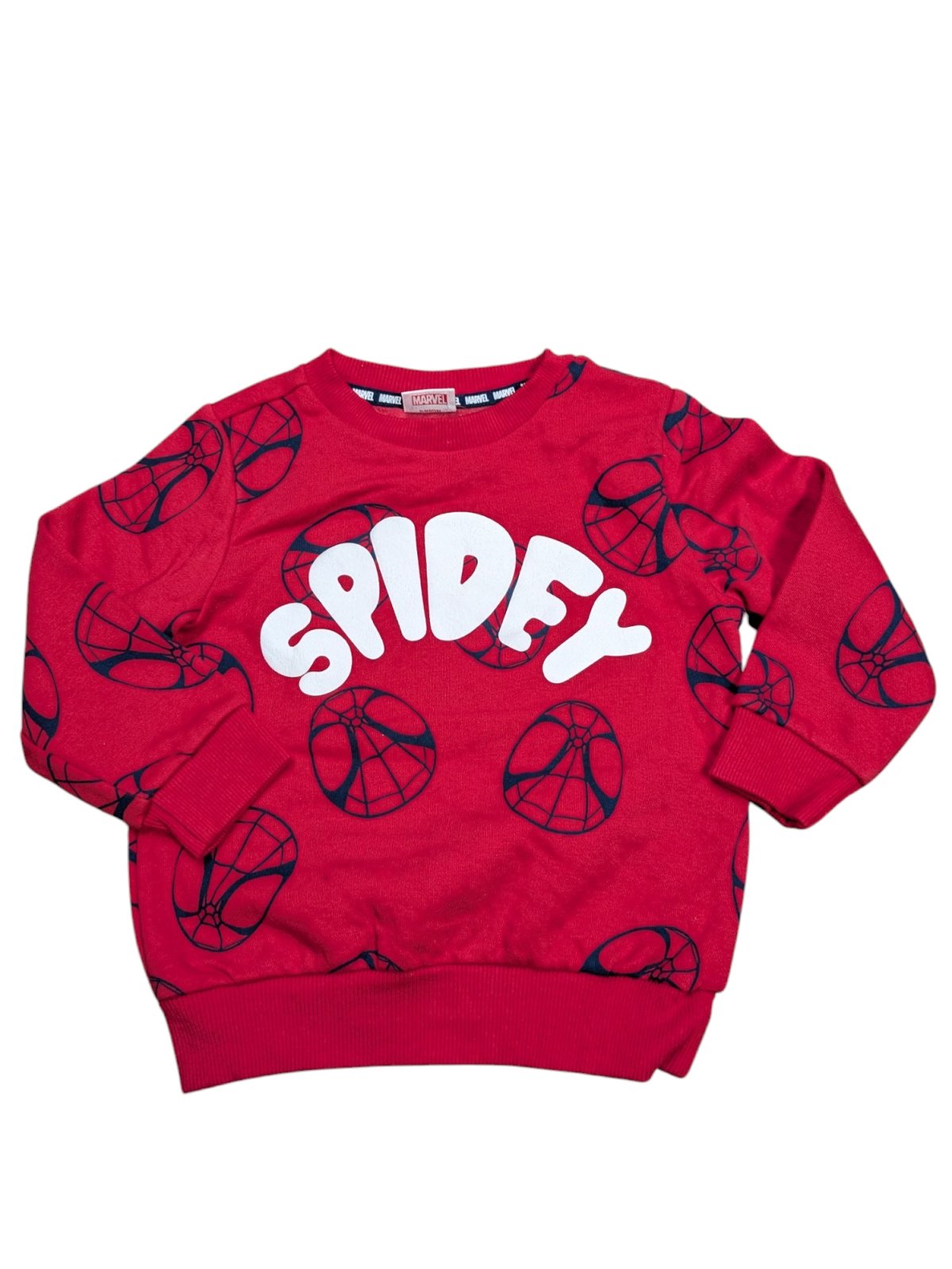 Červená mikina pro kluky se Spidermanem secondhand