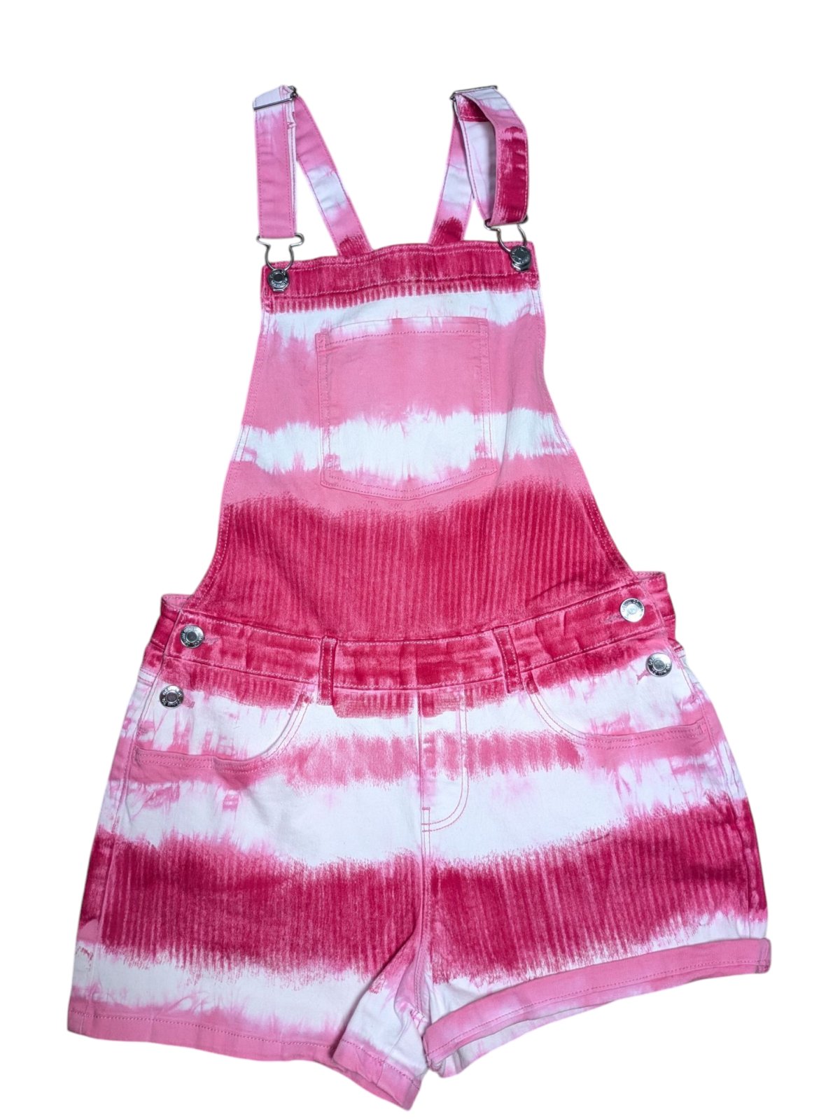 Batikované růžové kraťasy s laclem pro holky secondhand