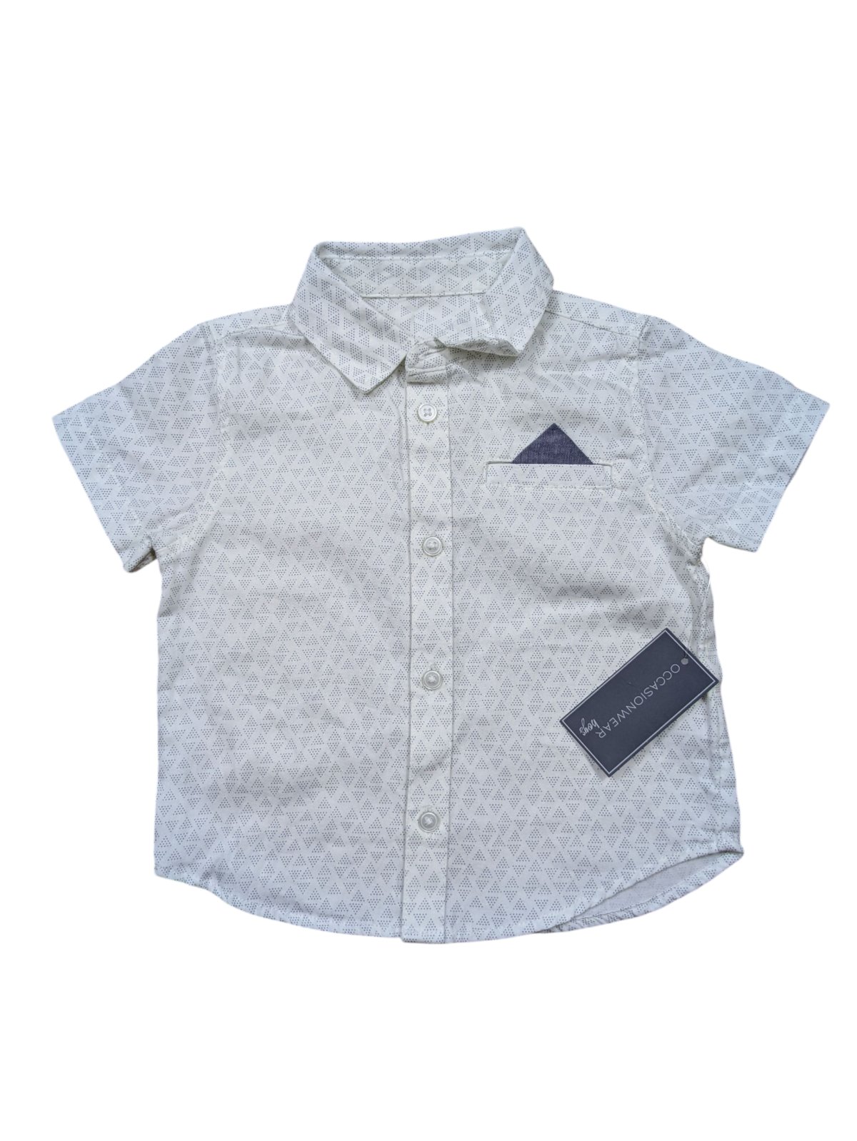 Krátká bílá košile se vzorem pro kluky outlet