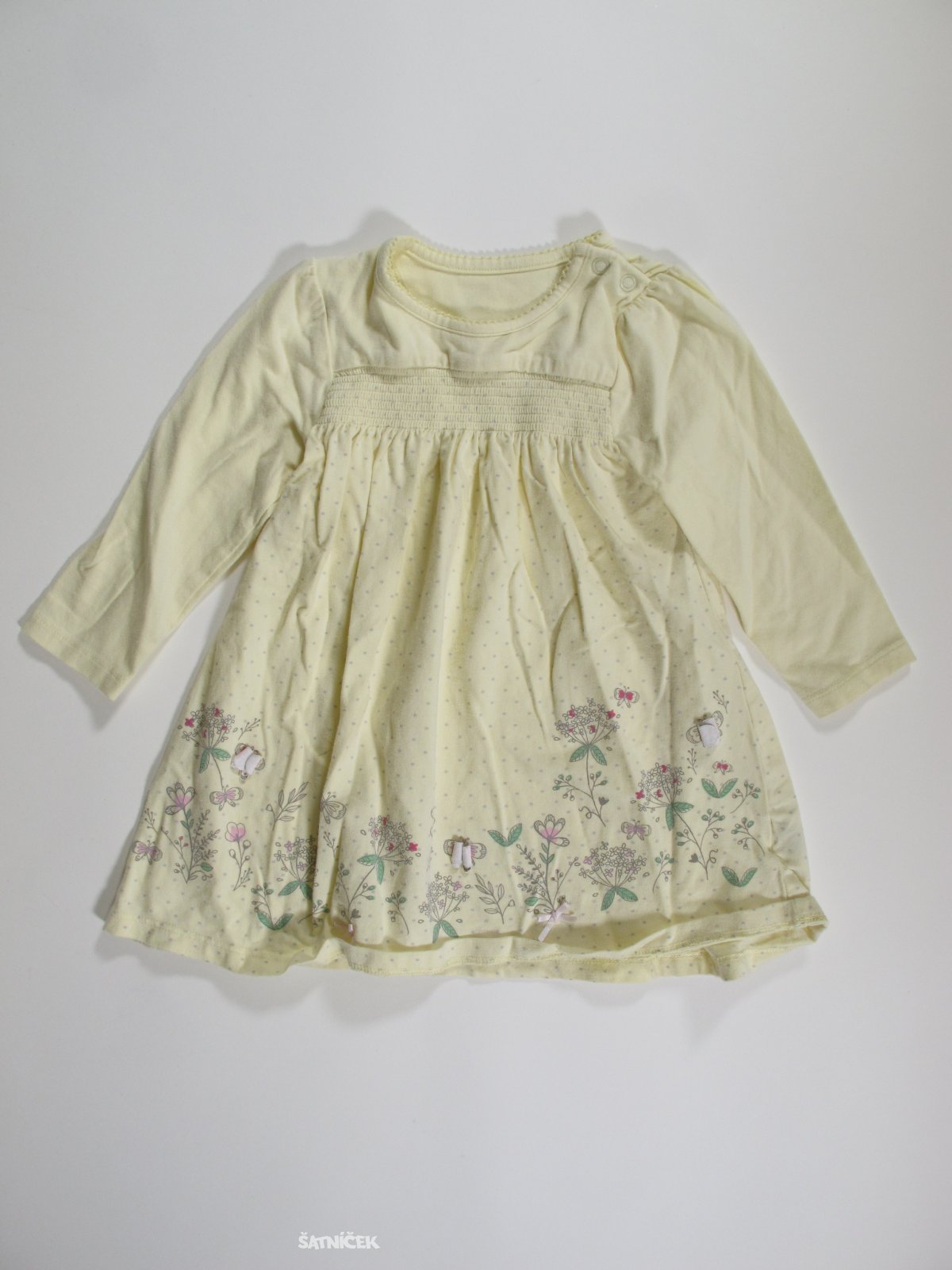 Tunika-šaty  dl rukáv  s puntíky secondhand