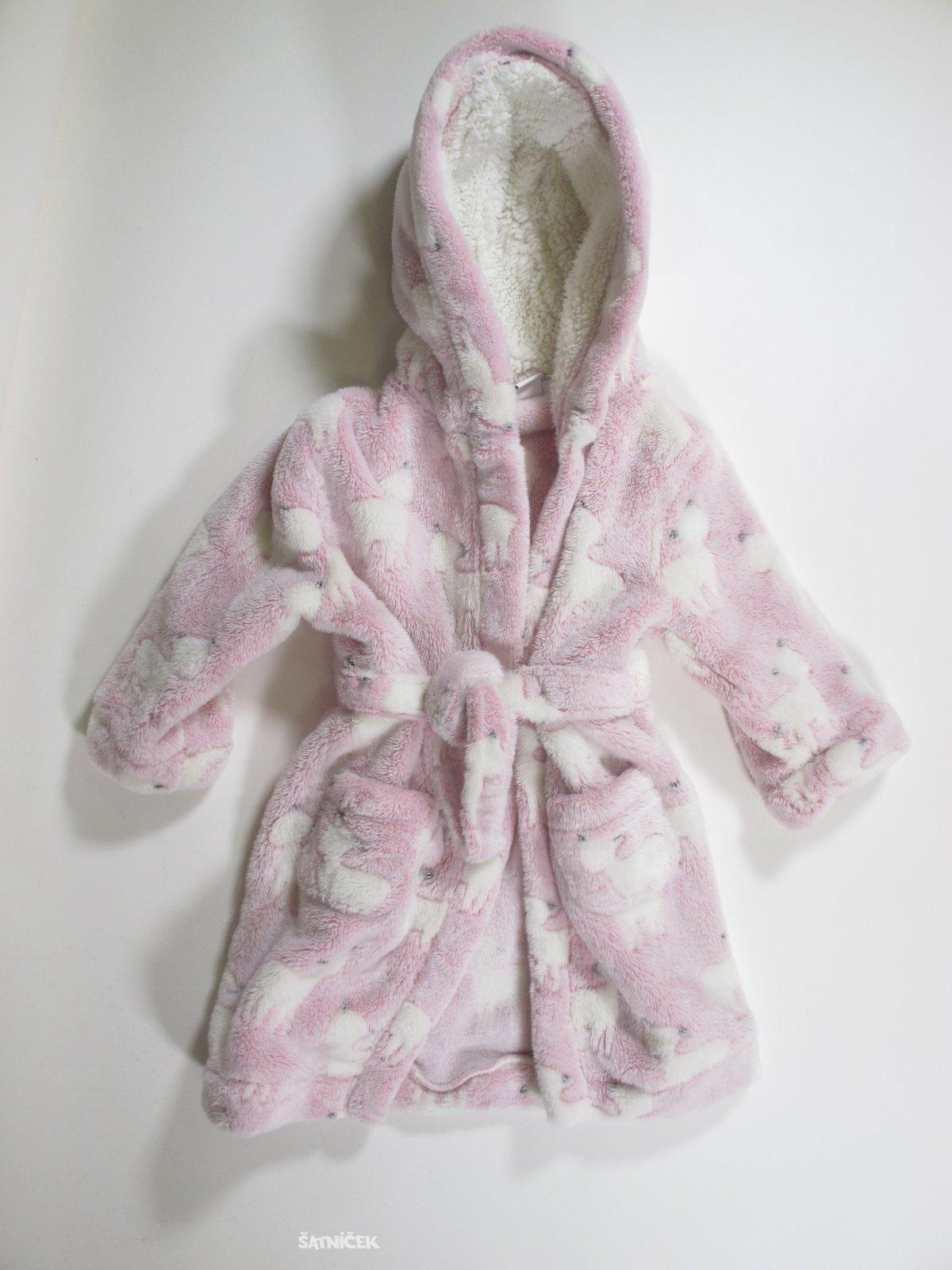 Župan pro holky bílo růžový secondhand