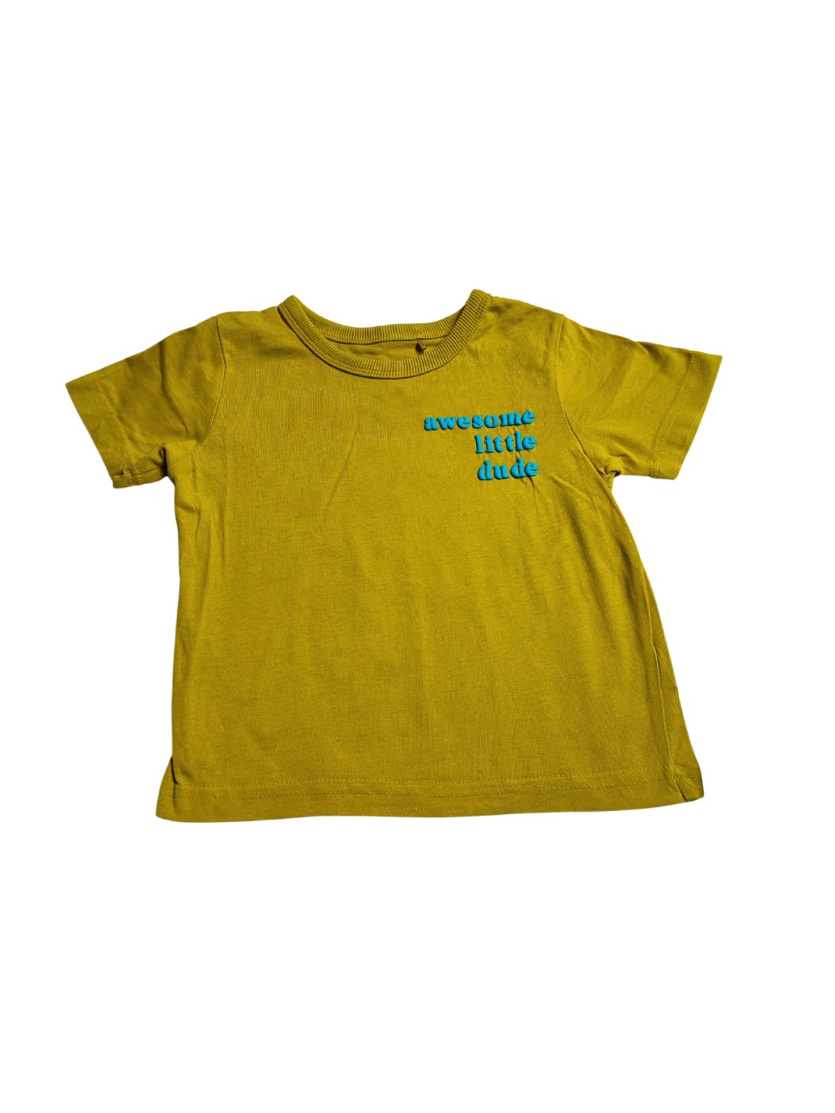 Tmavě žluté triko s nápisem pro kluky secondhand George