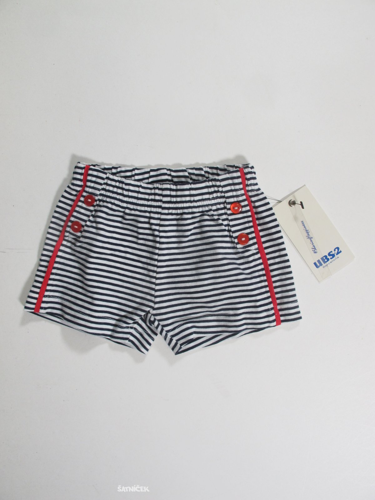 Kratasy pro holky modro bílo černé outlet