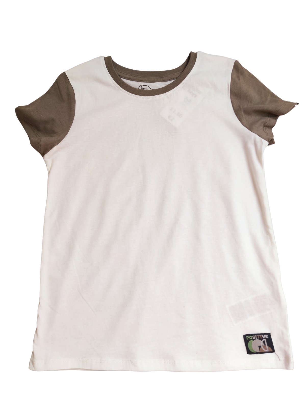 Bílé triko s šedým rukávem pro kluky outlet Pepco