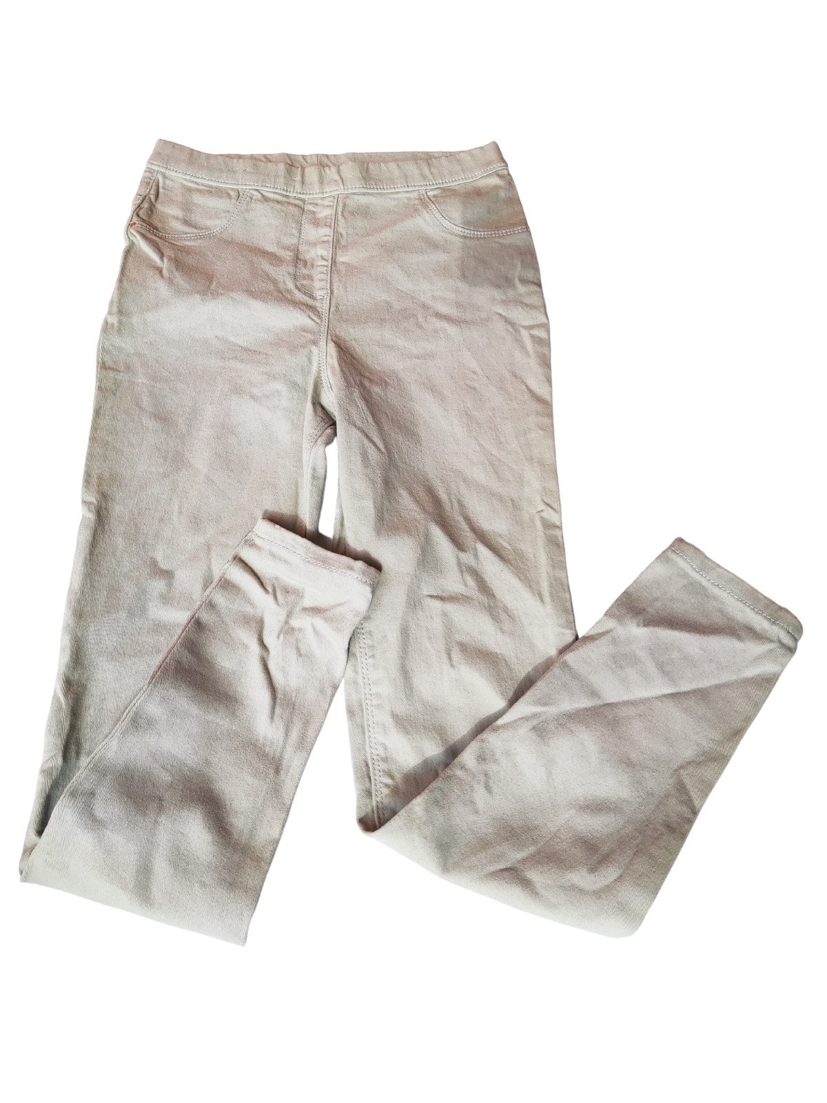 Světle zelené kalhoty pro holky s gumou v pase secondhand George