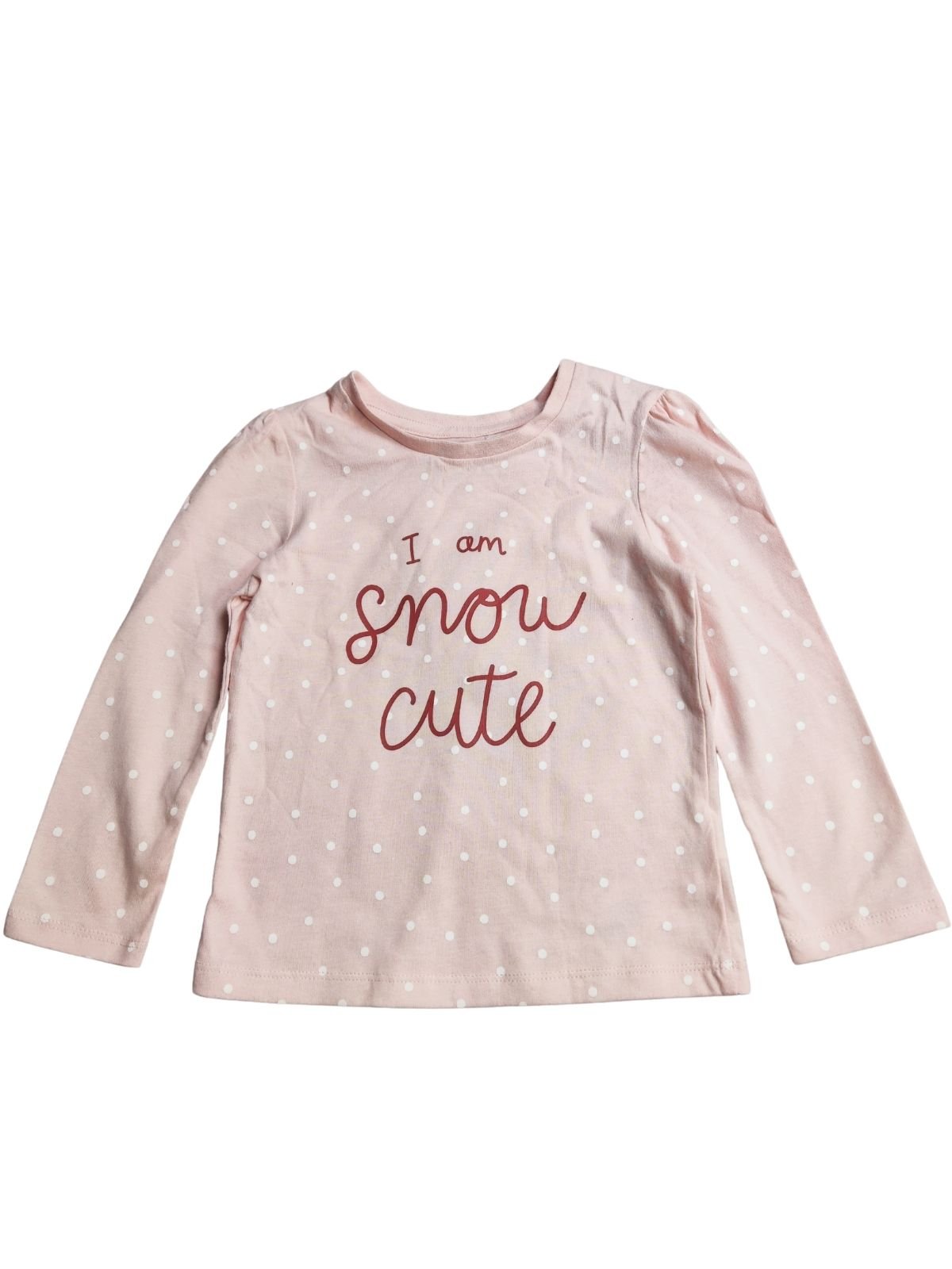 Růžové triko s puntíky dlouhý rukáv pro holky outlet George