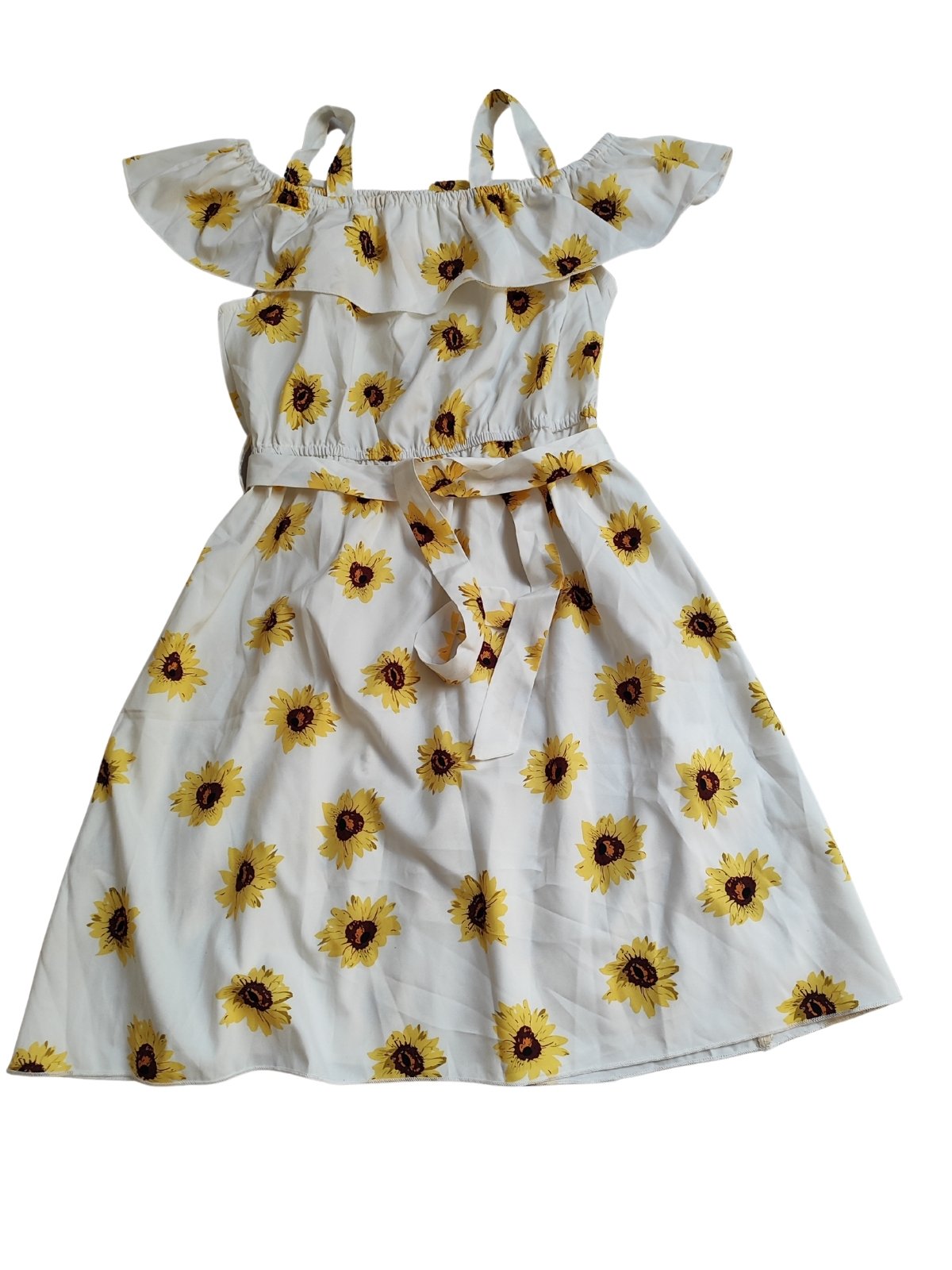 Světlé šaty se slunečnicemi pro holky secondhand Shein