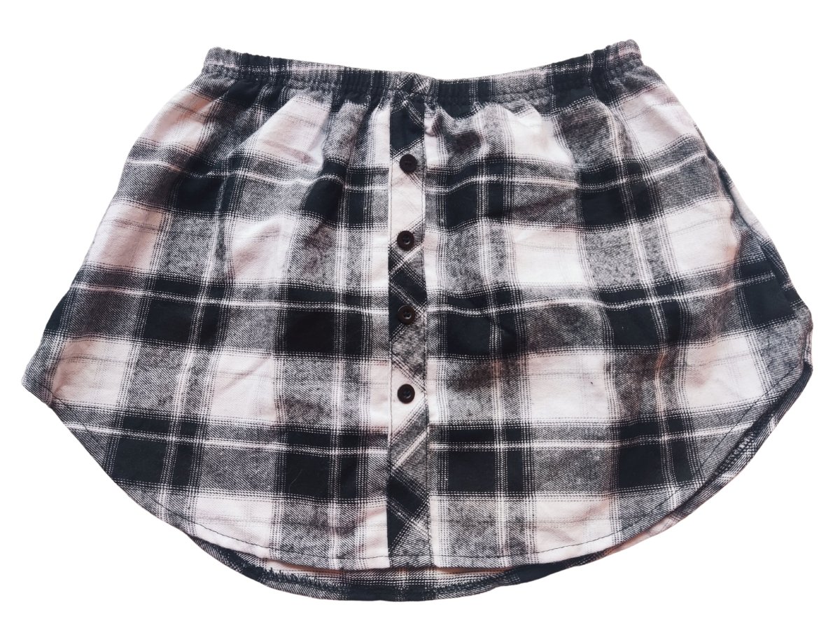 Kostkovaný sukně s knoflíky secondhand 