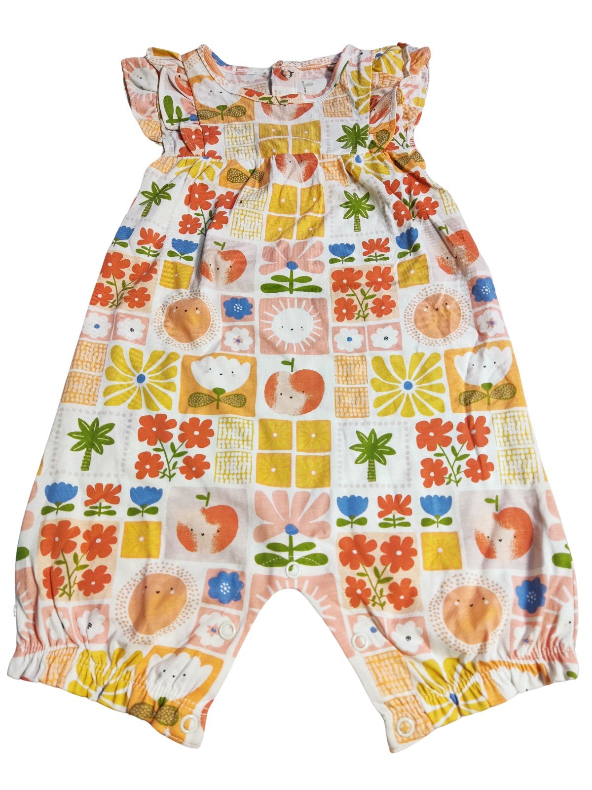 Jarní overal kostkovaný s obrázky pro holky outlet TU