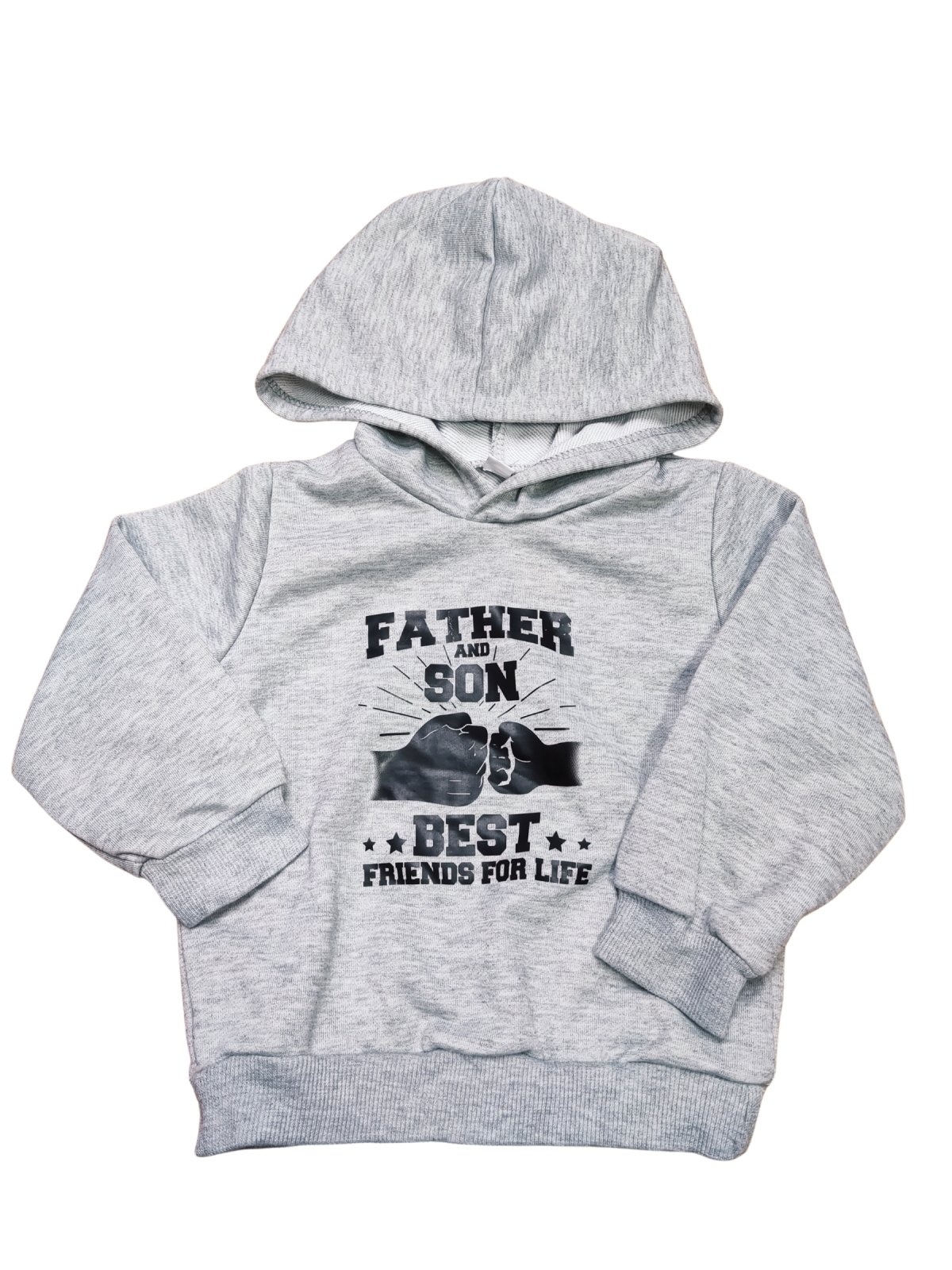 Šedá mikina s nápisem pro kluky secondhand 