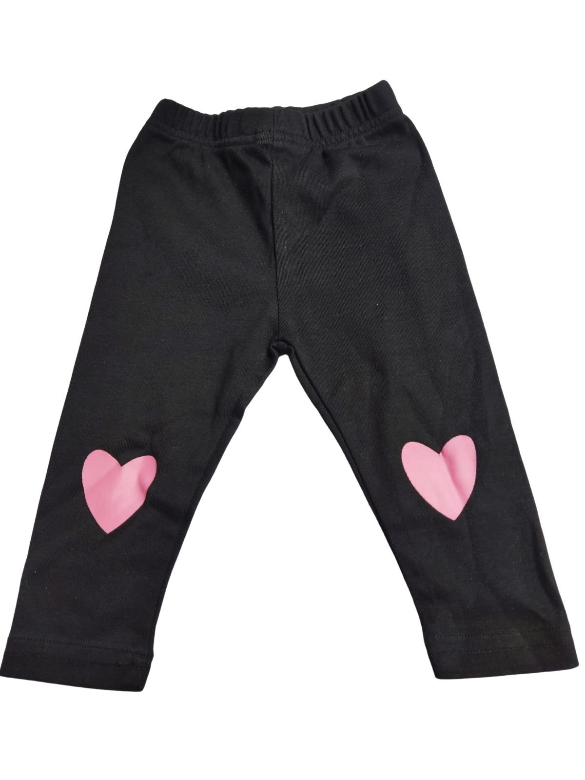 Černé kalhoty se srdíčky pro holky secondhand 