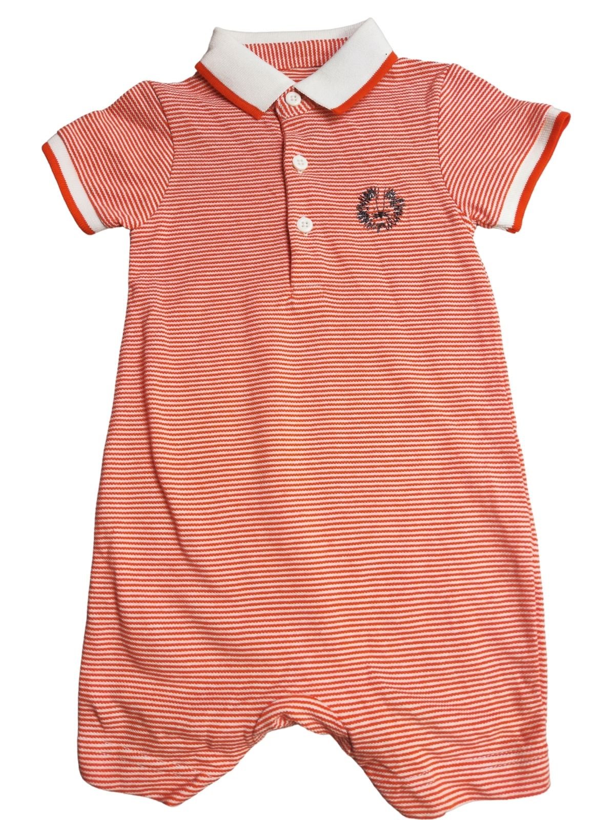 Červený overal s pruhy pro kluky outlet M&Co