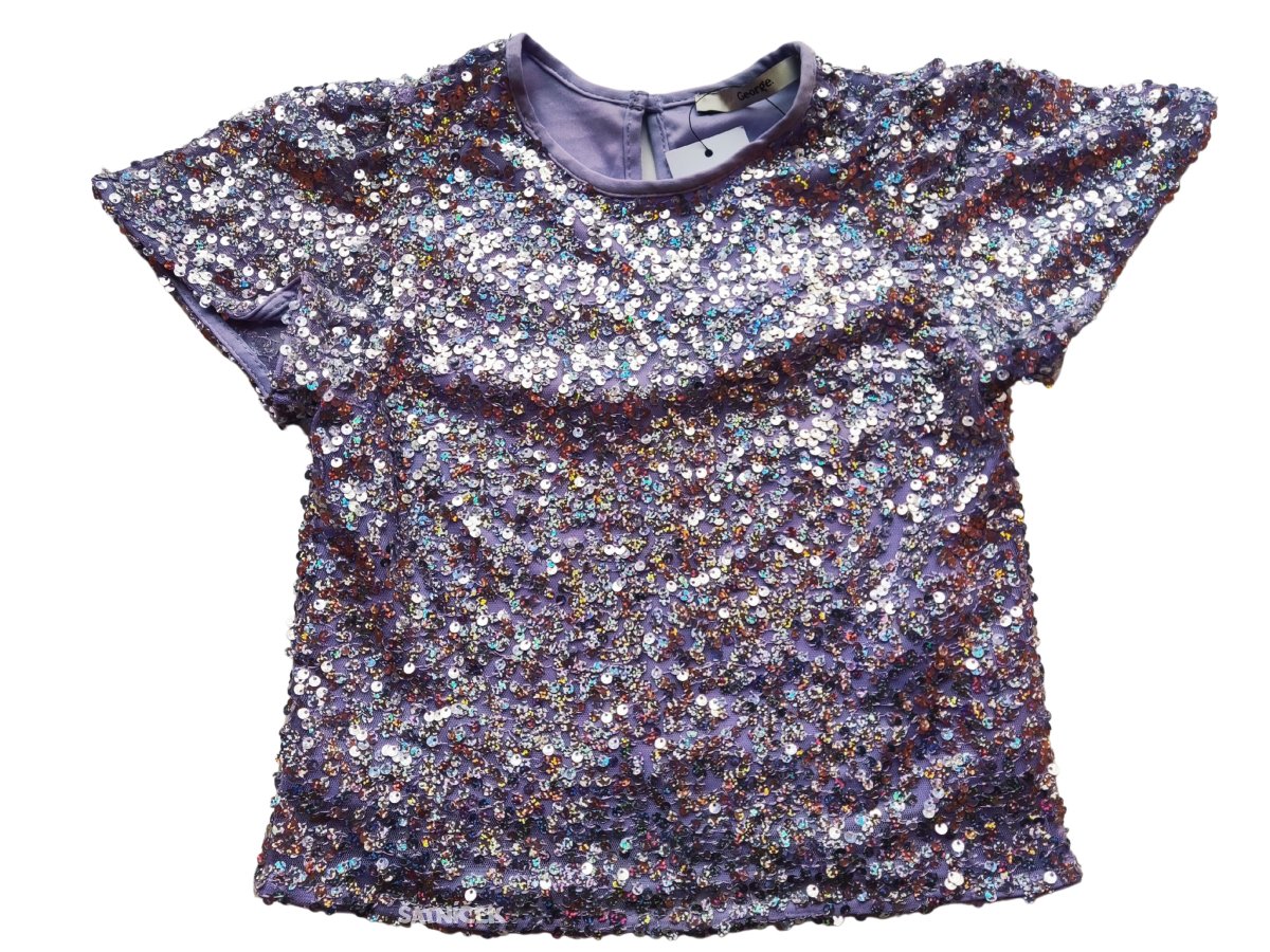Fialové triko se třpytkami pro holky outlet George
