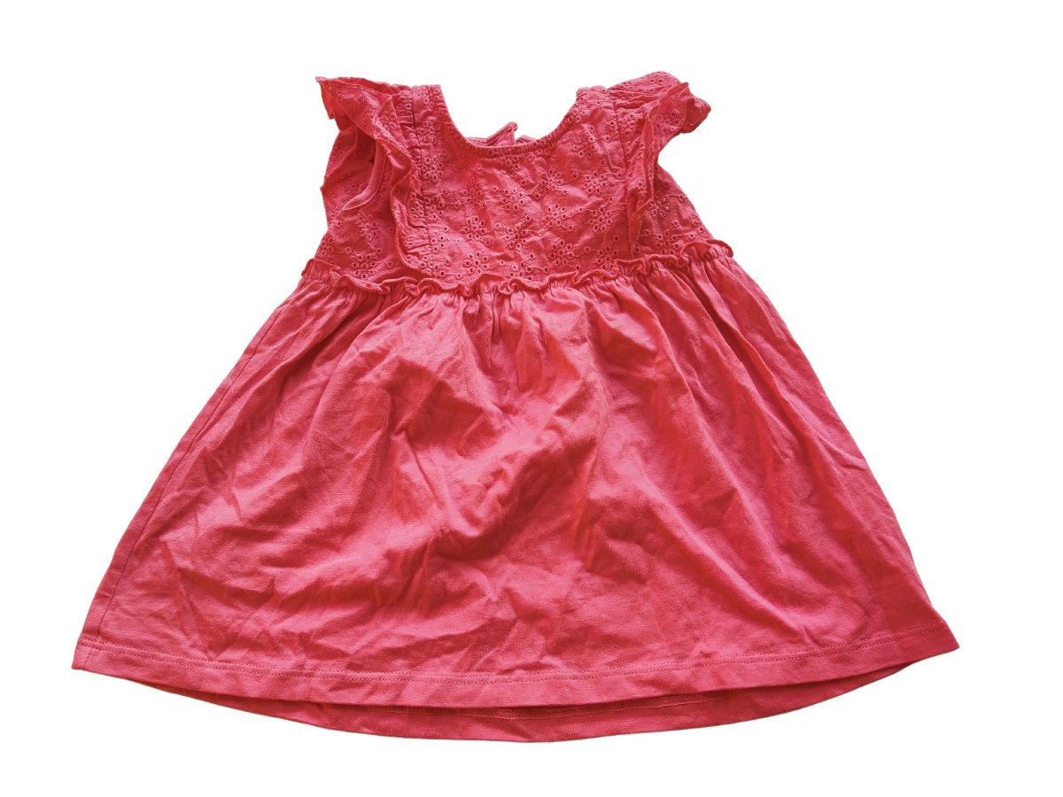 Růžové šaty s volánky secondhand Matalan