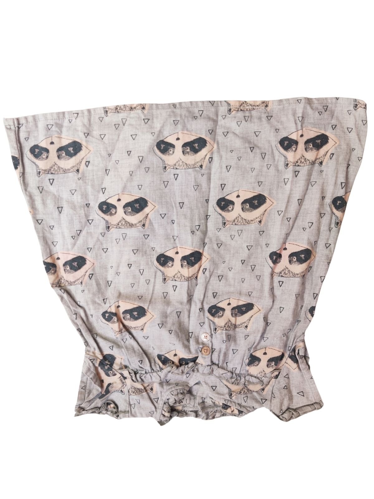 Šedé šaty s mývalem secondhand Next