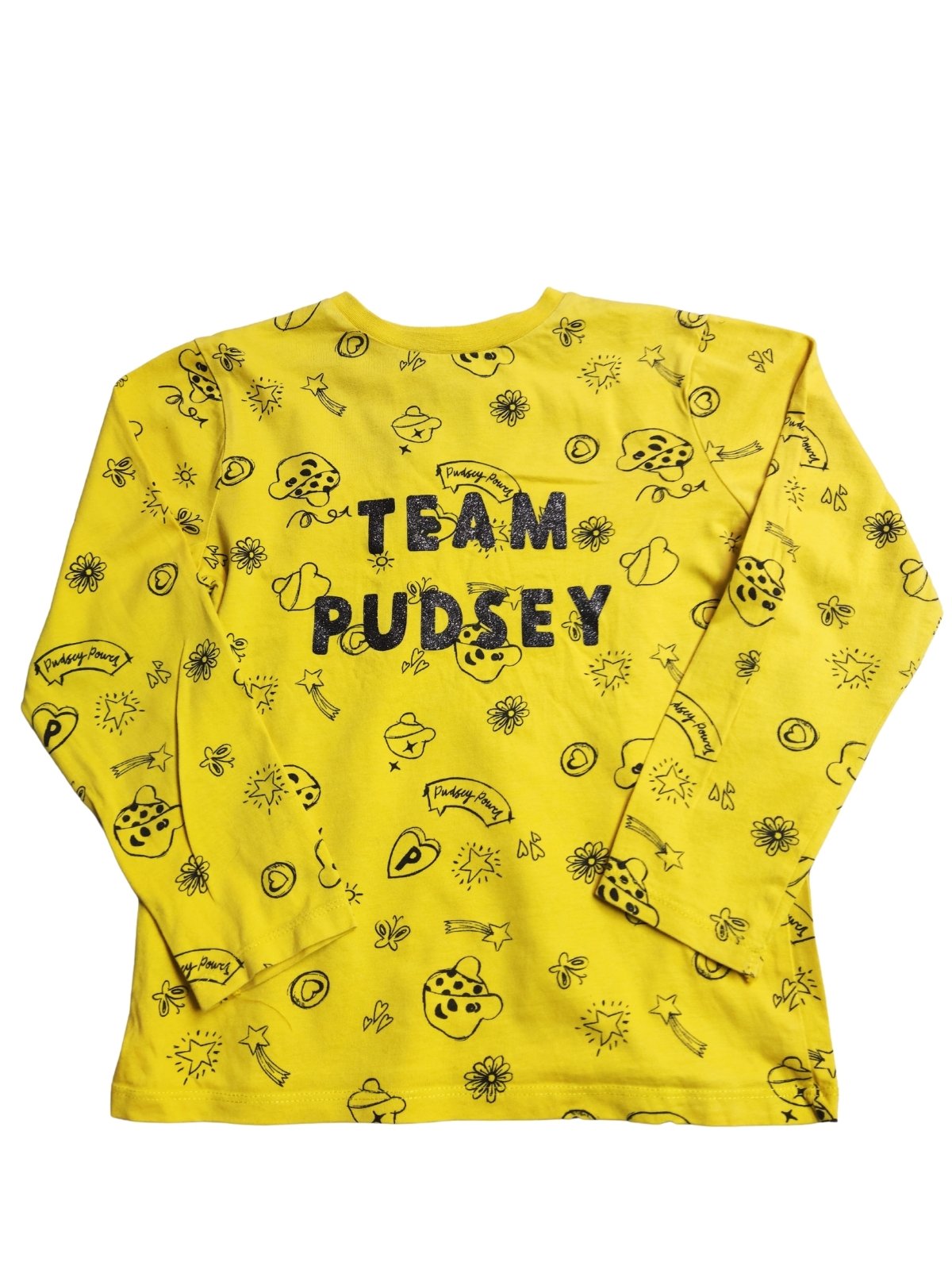 Žluté triko s obrázky pro holky dlouhý rukáv secondhand George