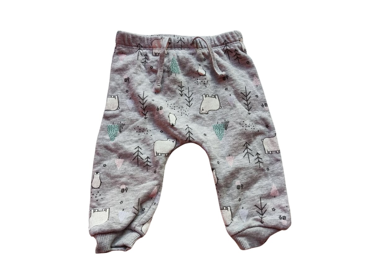 Šedé tepláky s obrázky pro holky secondhand Matalan