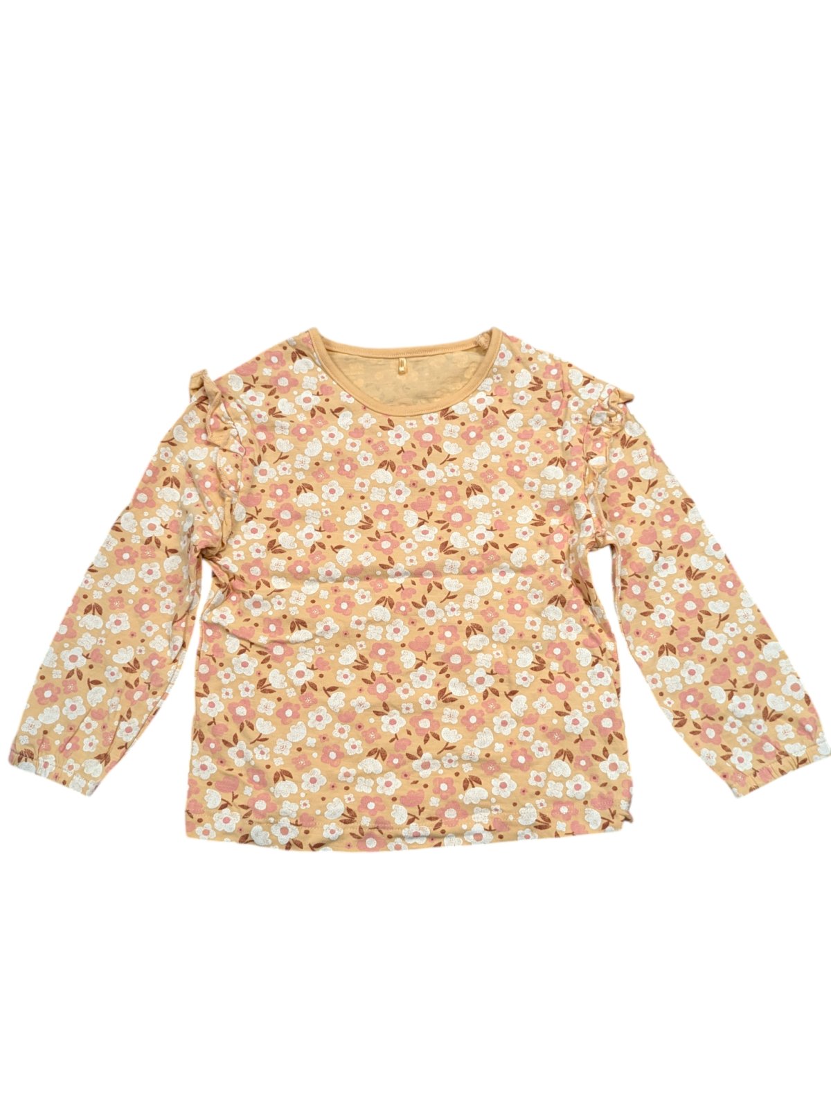 Meruňkové tričko s květinami pro holky secondhand  secondhand George