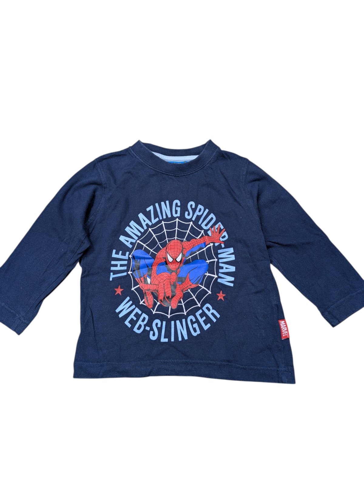 Modré triko s dlouhým rukávem Spiderman pro kluky secondhand Marvel