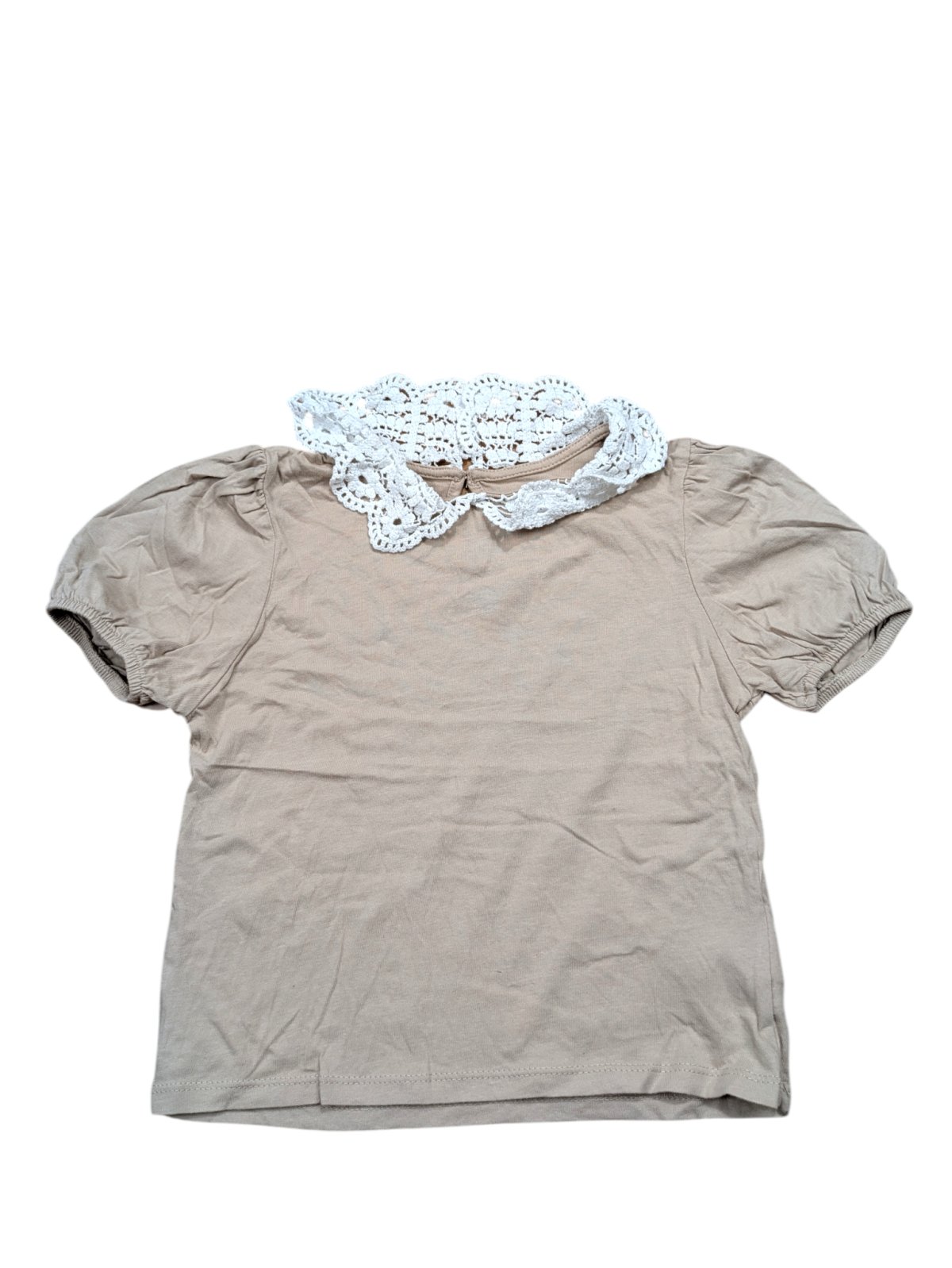 Béžový topík s krajkovým límečkem pro holky secondhand  secondhand H&M