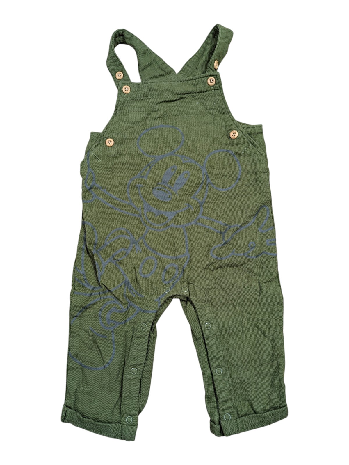 Zelené kalhoty s laclem Mickey Mouse pro kluky secondhand Disney