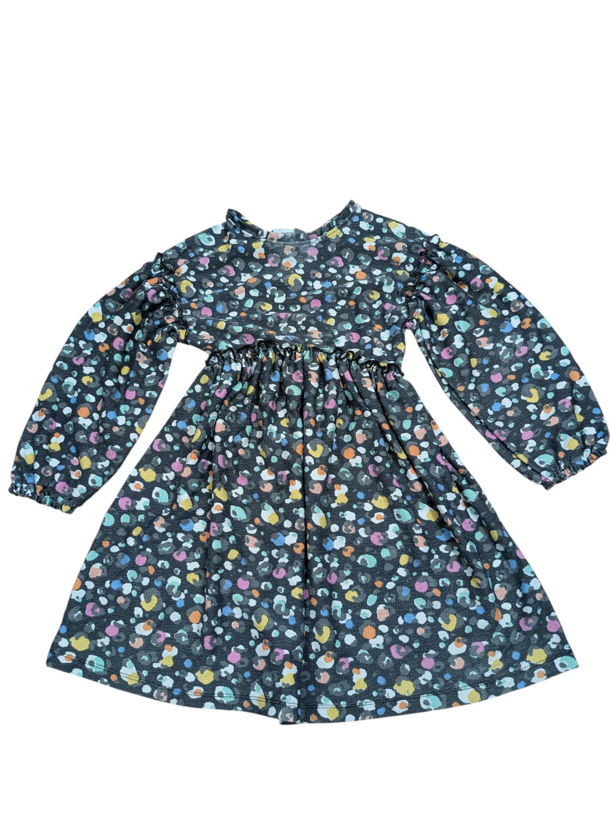 Černé šaty s barevnými puntíky pro holky secondhand secondhand -