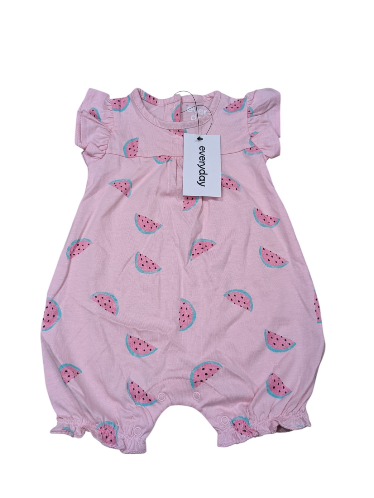 Krátký růžový overal s melouny pro holky outlet -