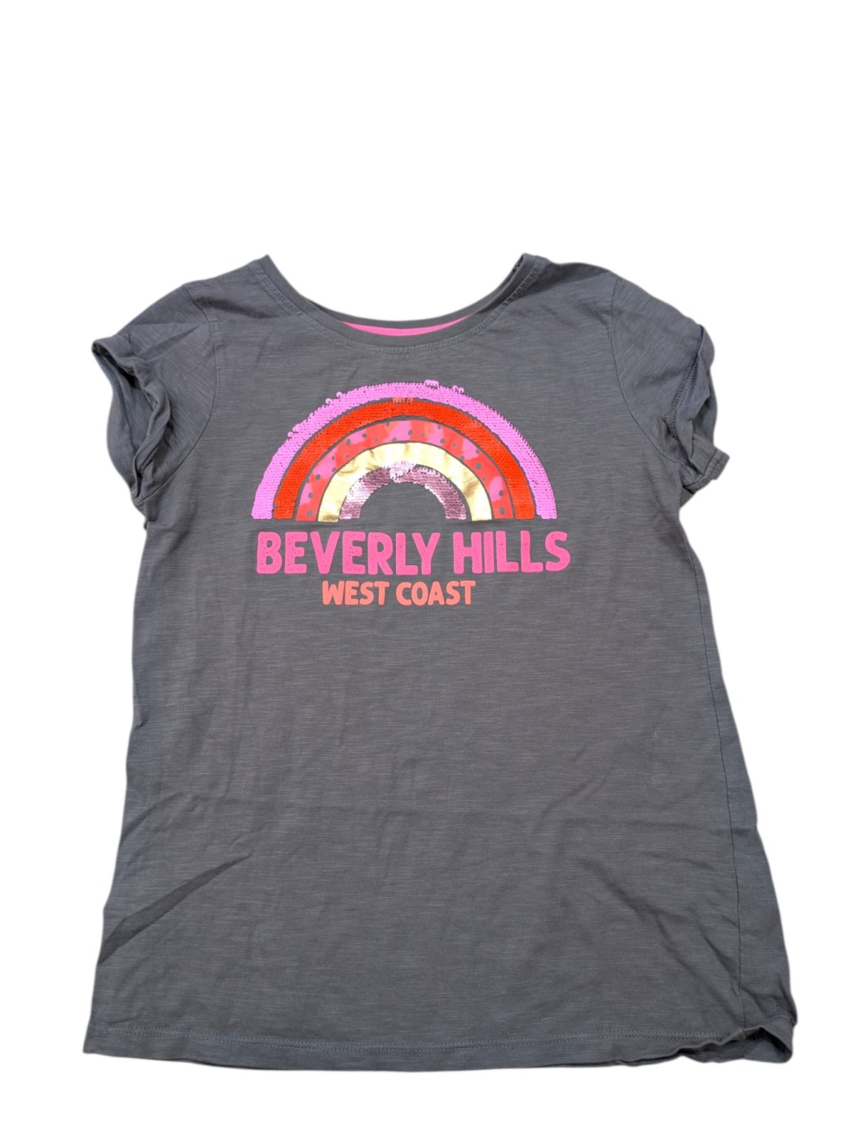 Tmavě šedé triko s flitrami pro holky secondhand  secondhand TU