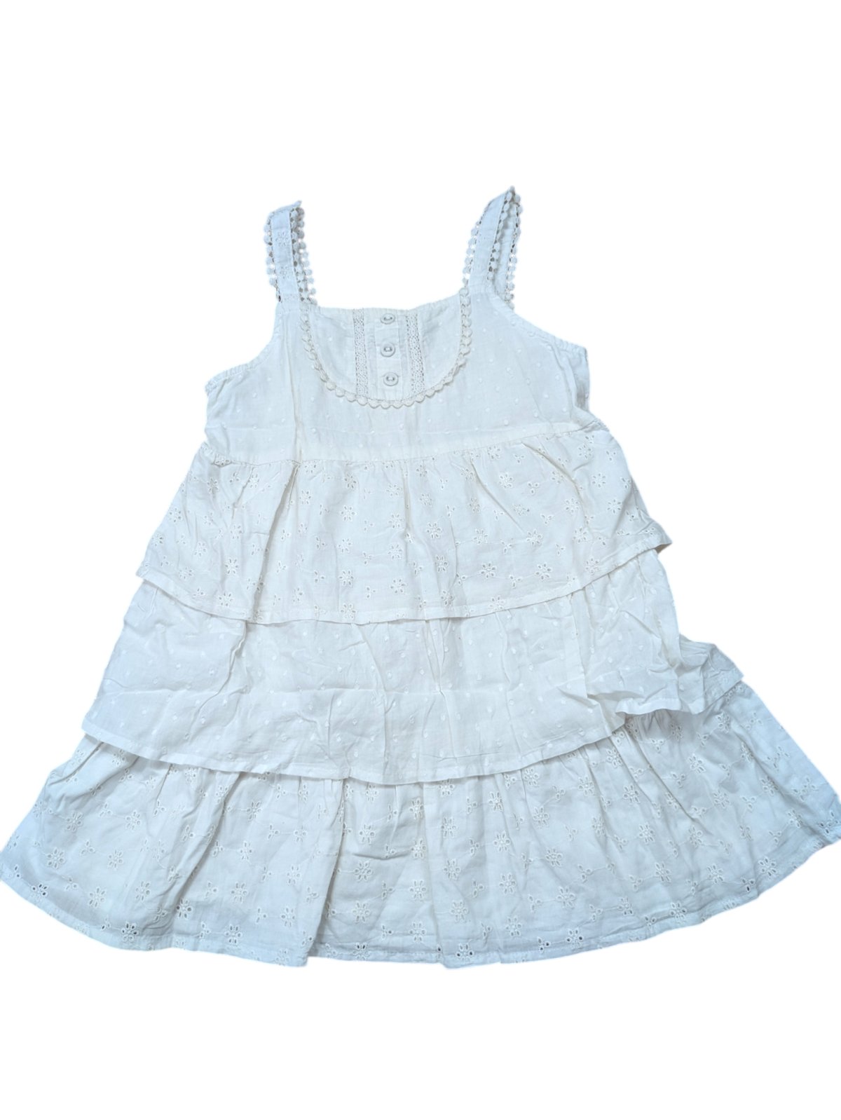 Bílé letní šatičky se vzory pro holky secondhand secondhand TU