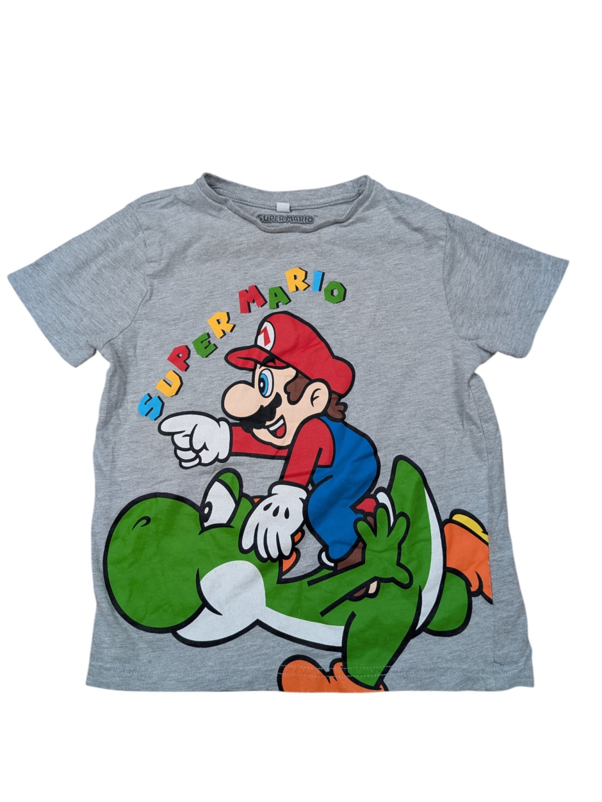 Šedé triko Super Mario pro kluky secondhand Rebel-primark
