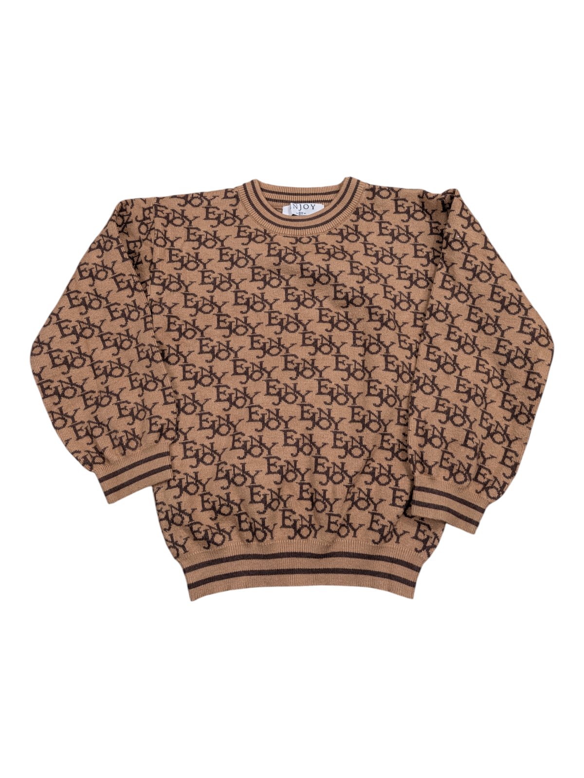 Hnědá mikina s nápisy pro kluky secondhand -