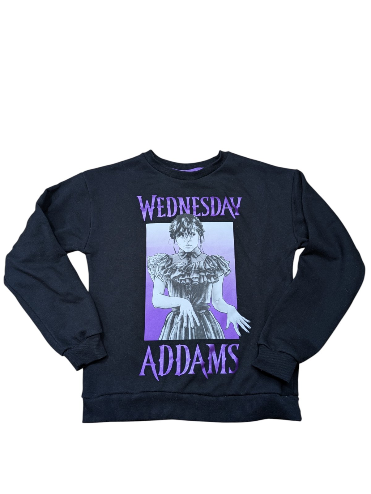 Černá mikina Wednesday pro holky secondhand Rebel-primark