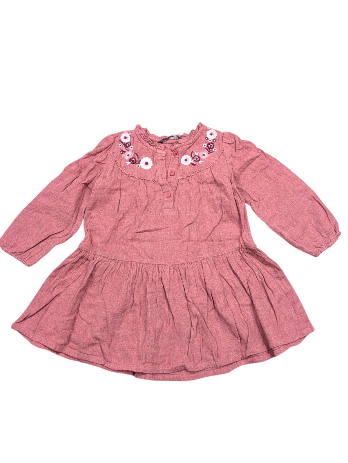 Růžové šaty s dlouhým rukávem pro holky secondhand  secondhand George