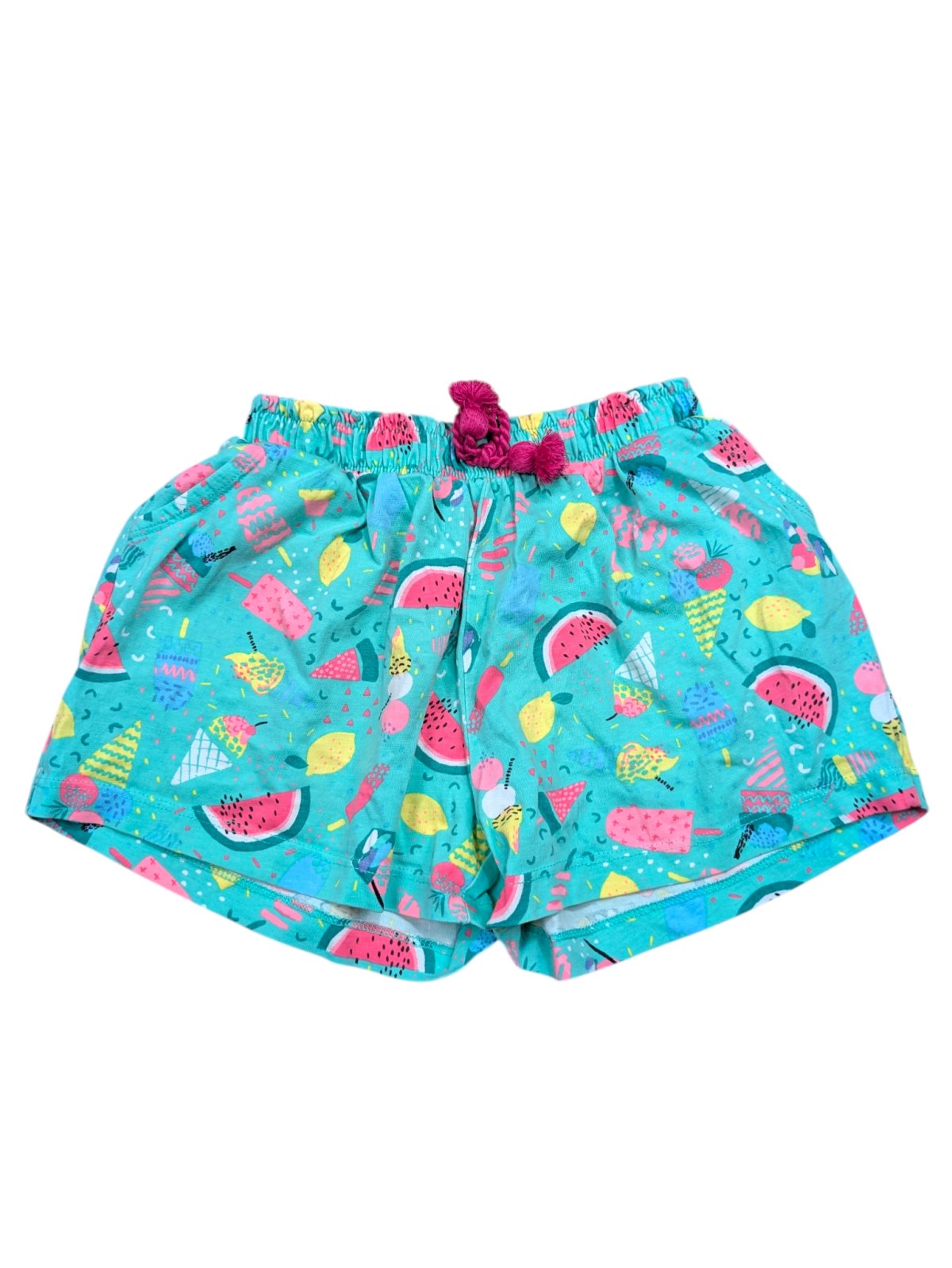 Tyrkysové kraťasy s melounky pro holky secondhand  secondhand TU
