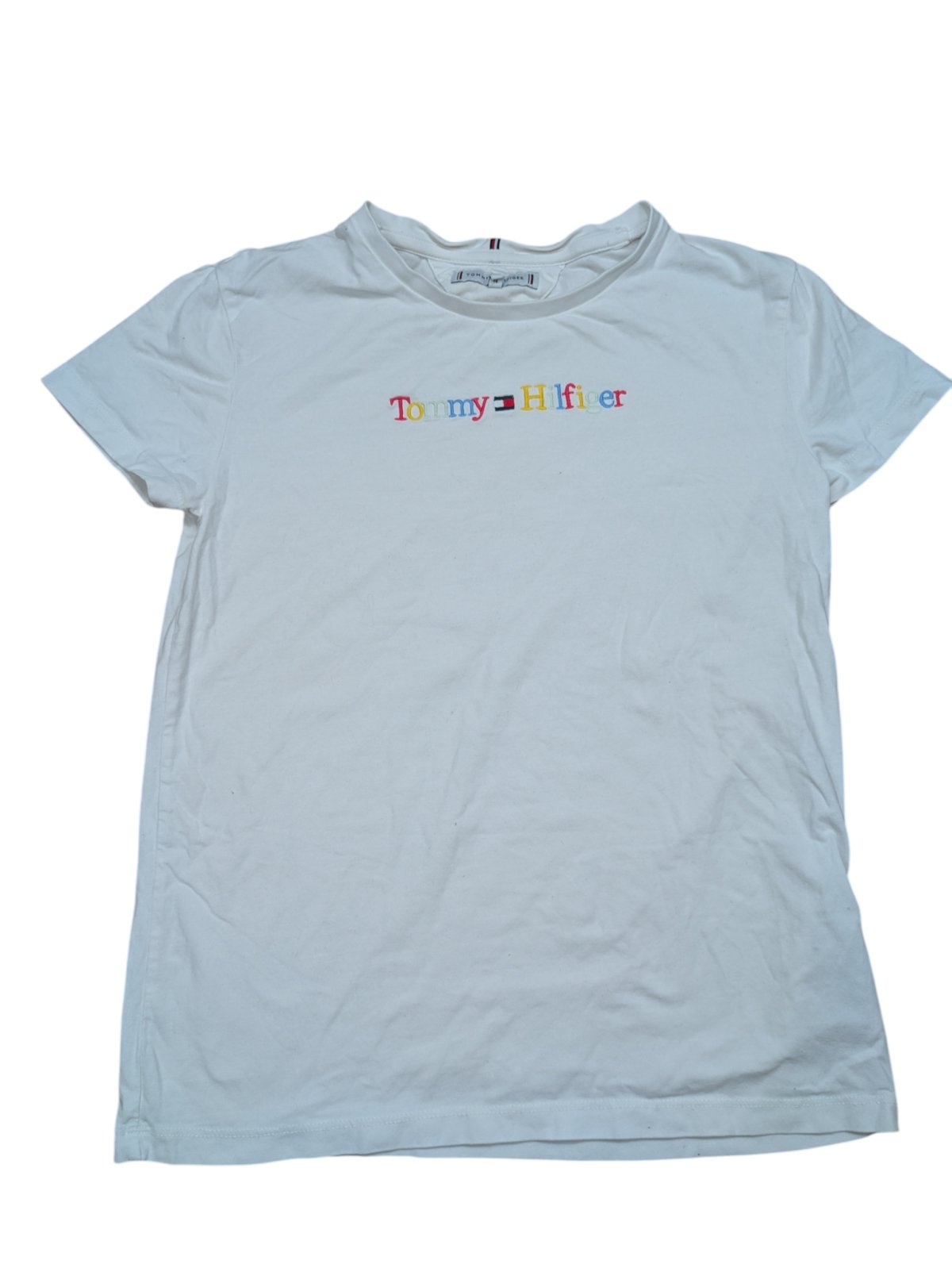 Bílé triko s nápisem pro kluky secondhand Tommy Hilfiger