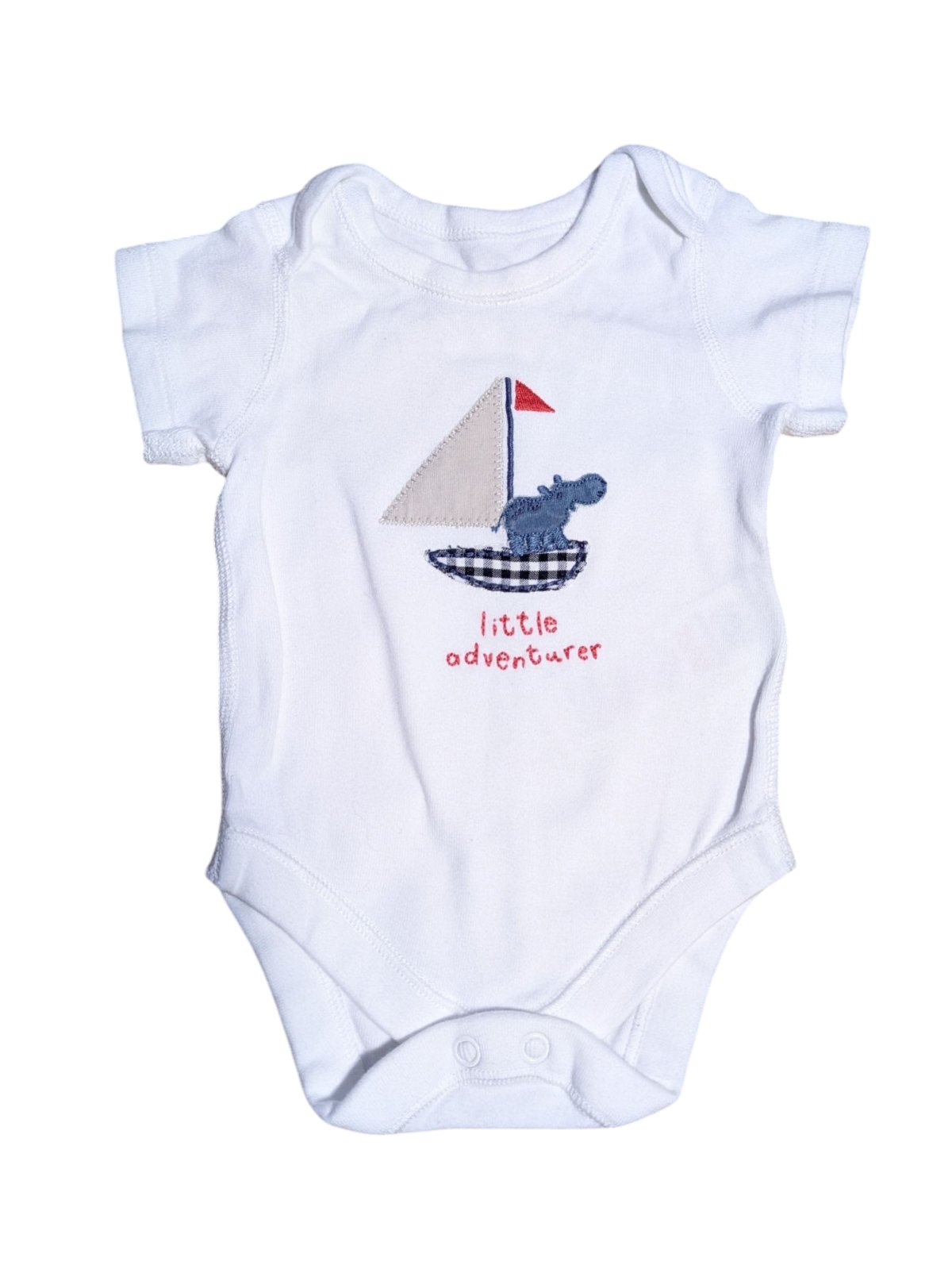 bíle body pro kluky s hrošíkem secondhand MaS 