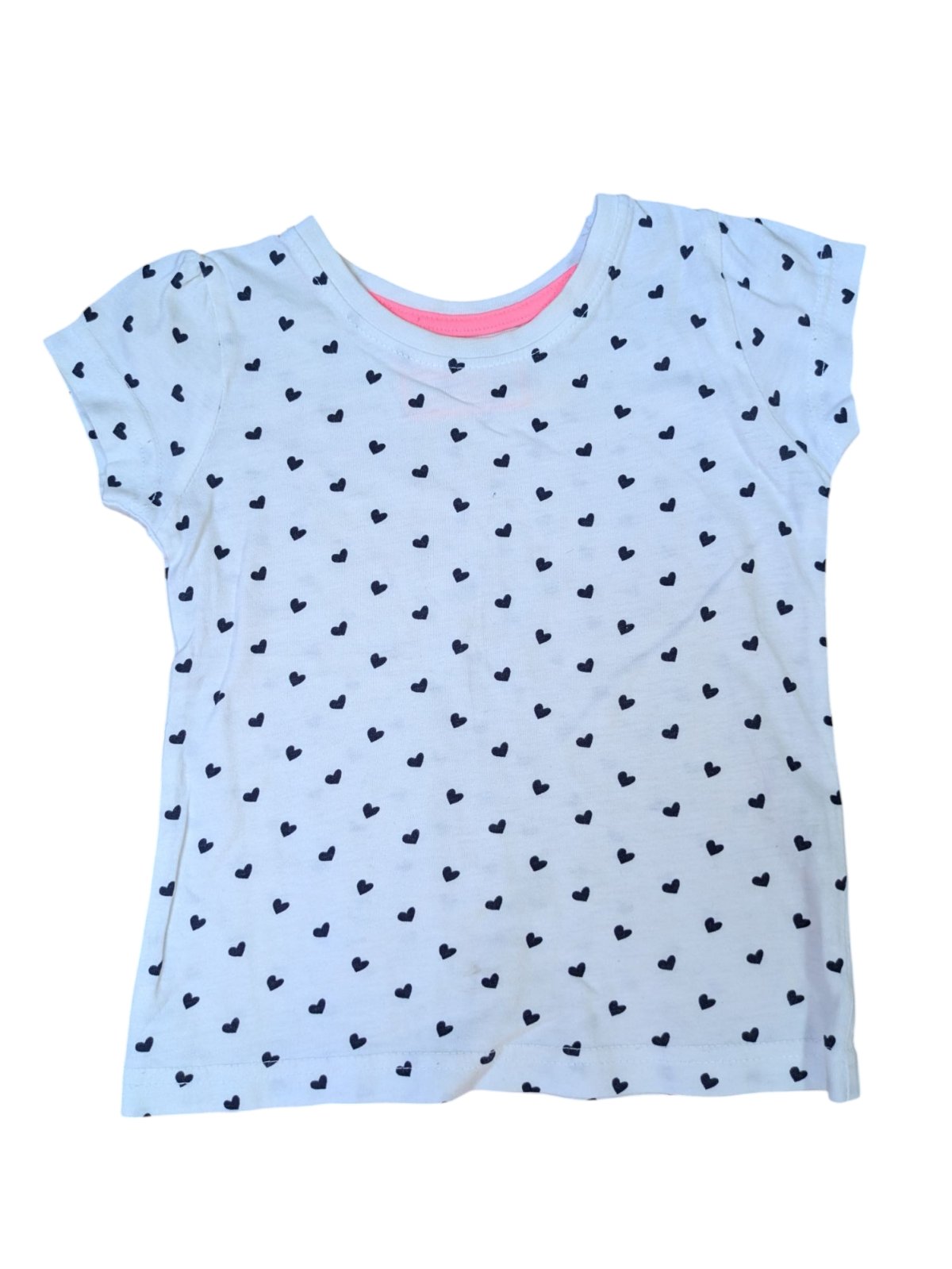 Bílé triko se srdíčky pro holky secondhand Young Dimension