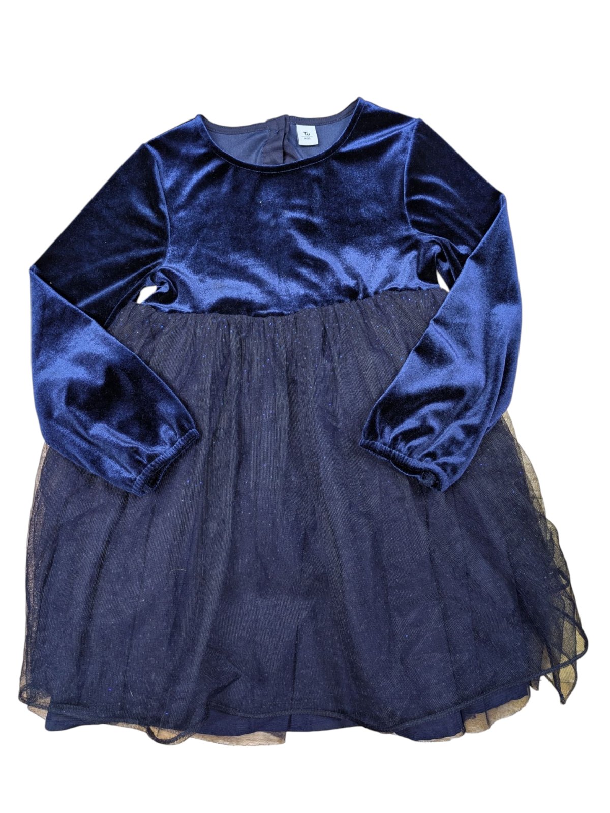 tmavě modré šaty s dlouhým rukávem pro holky secondhand Tu