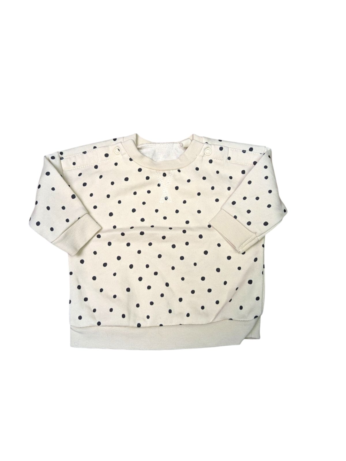 Světlá mikina s puntíkama pro holky outlet TU