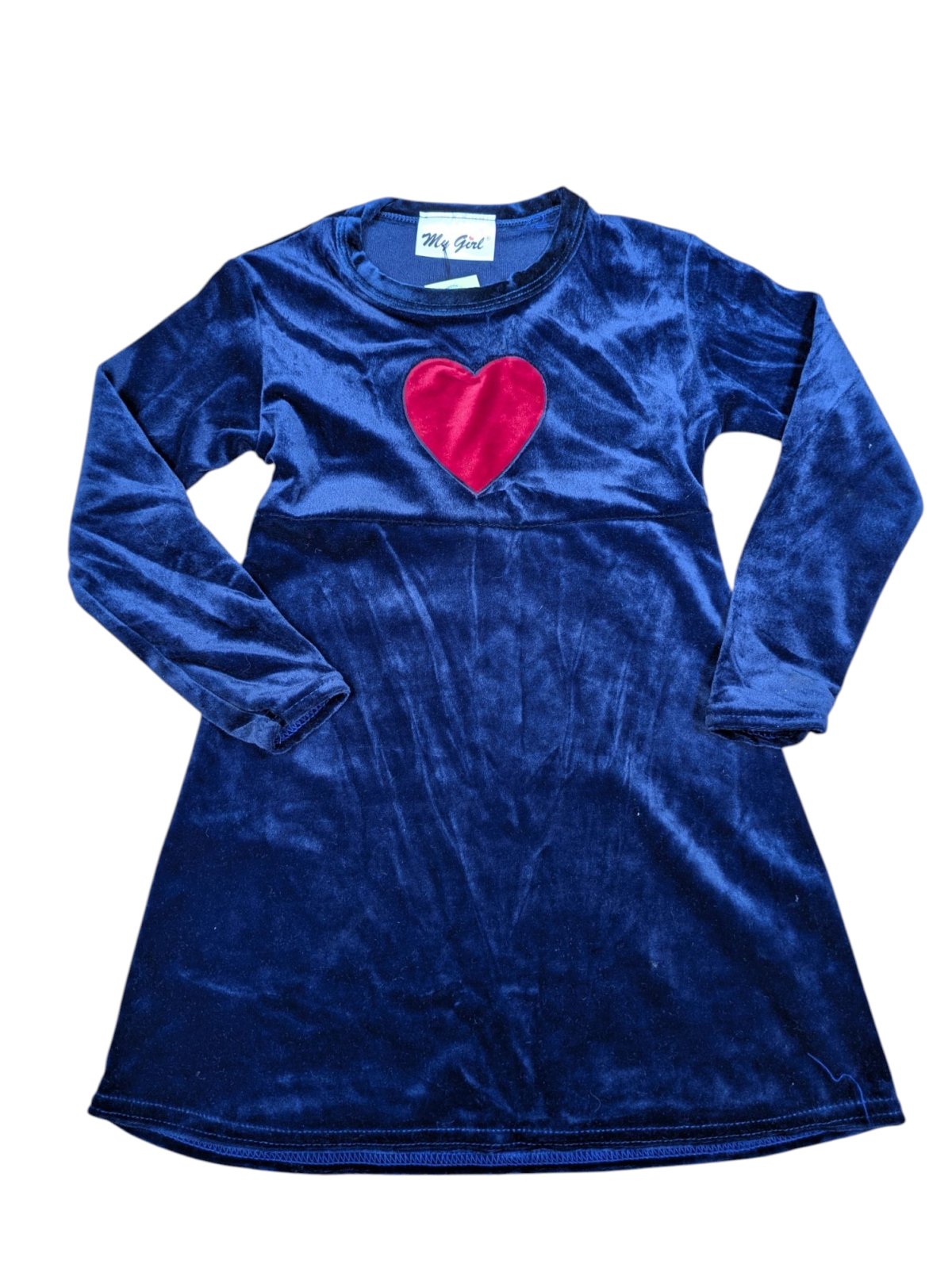 Tmavě modré semišové šaty pro holky secondhand my girl