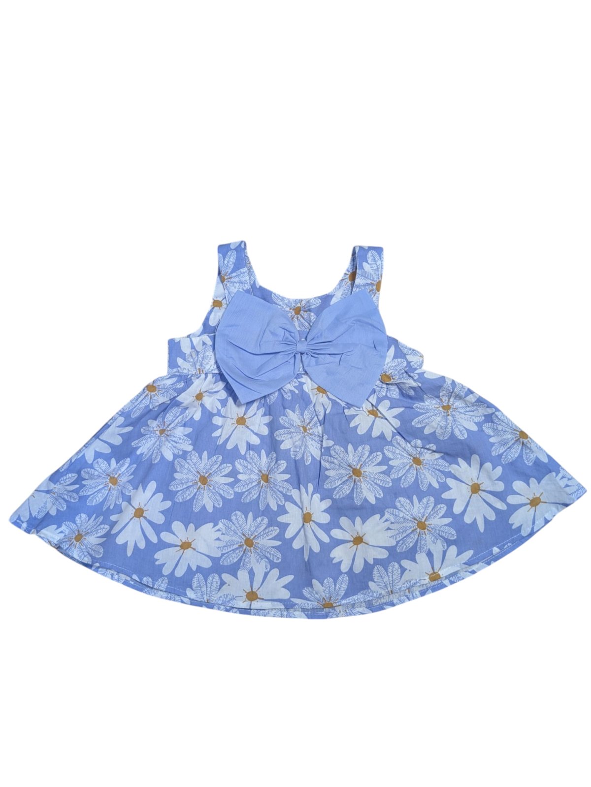 Modré šaty s velkou mašlí pro holky secondhand Hibobi